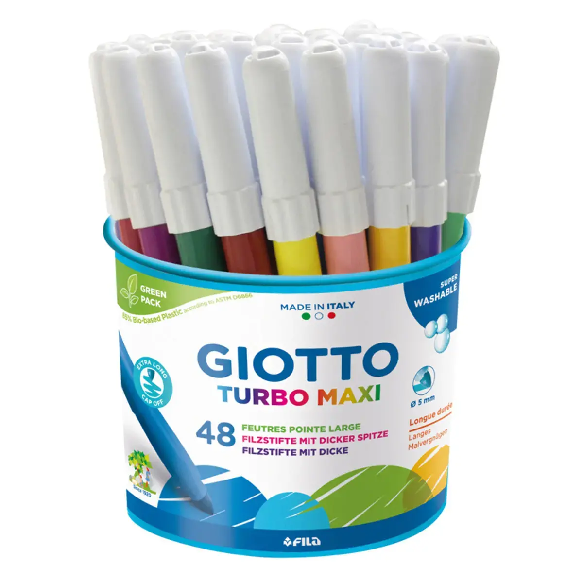 Lot de 48 feutres coloriage turbo maxi ultra lavables - Giotto photo du produit