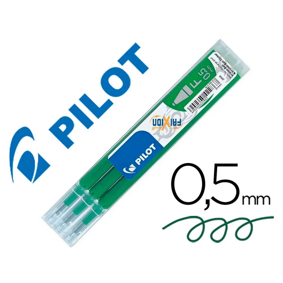 Lot de 3 recharges roller frixion ball pointe fine - Vert - Pilot photo du produit