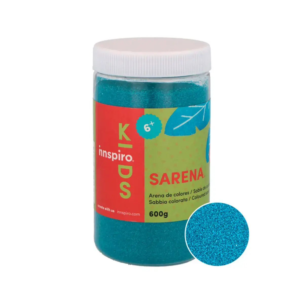 Sable de couleurs turquoise 600 gr - Innspiro photo du produit