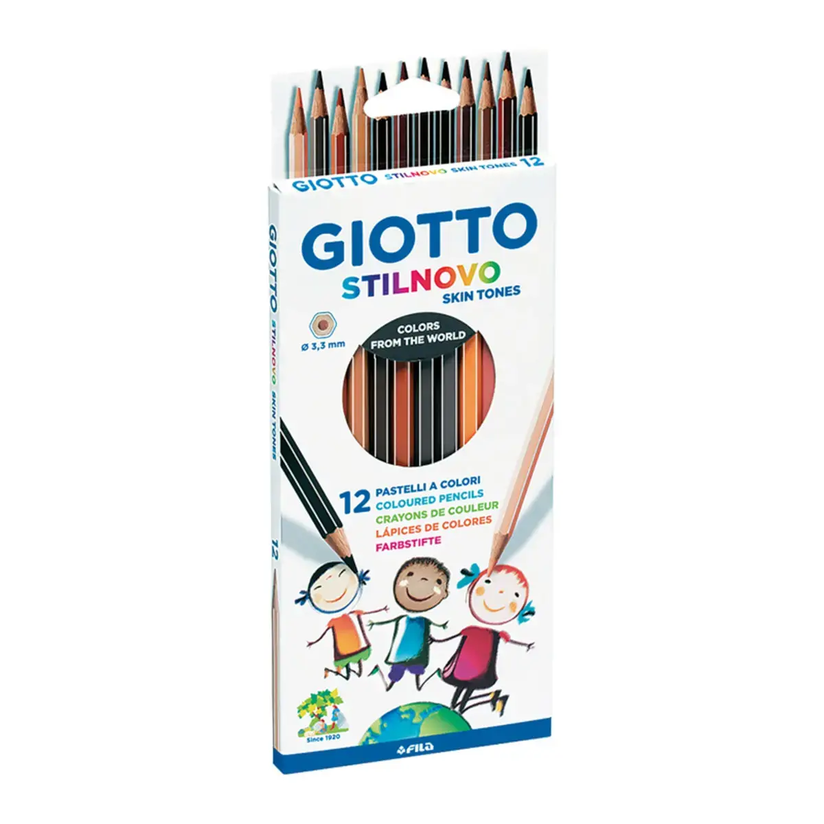 Etui crayons de couleur stilnovo bois de cedre 12 unités - Giotto photo du produit