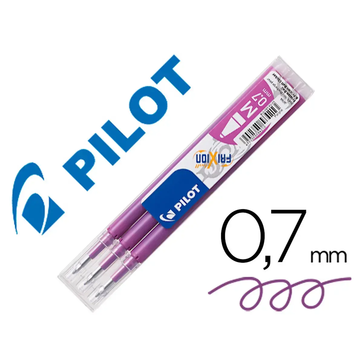 Recharge frixion ball moyenne mauve set 3 unit&eacute;s - Pilot photo du produit