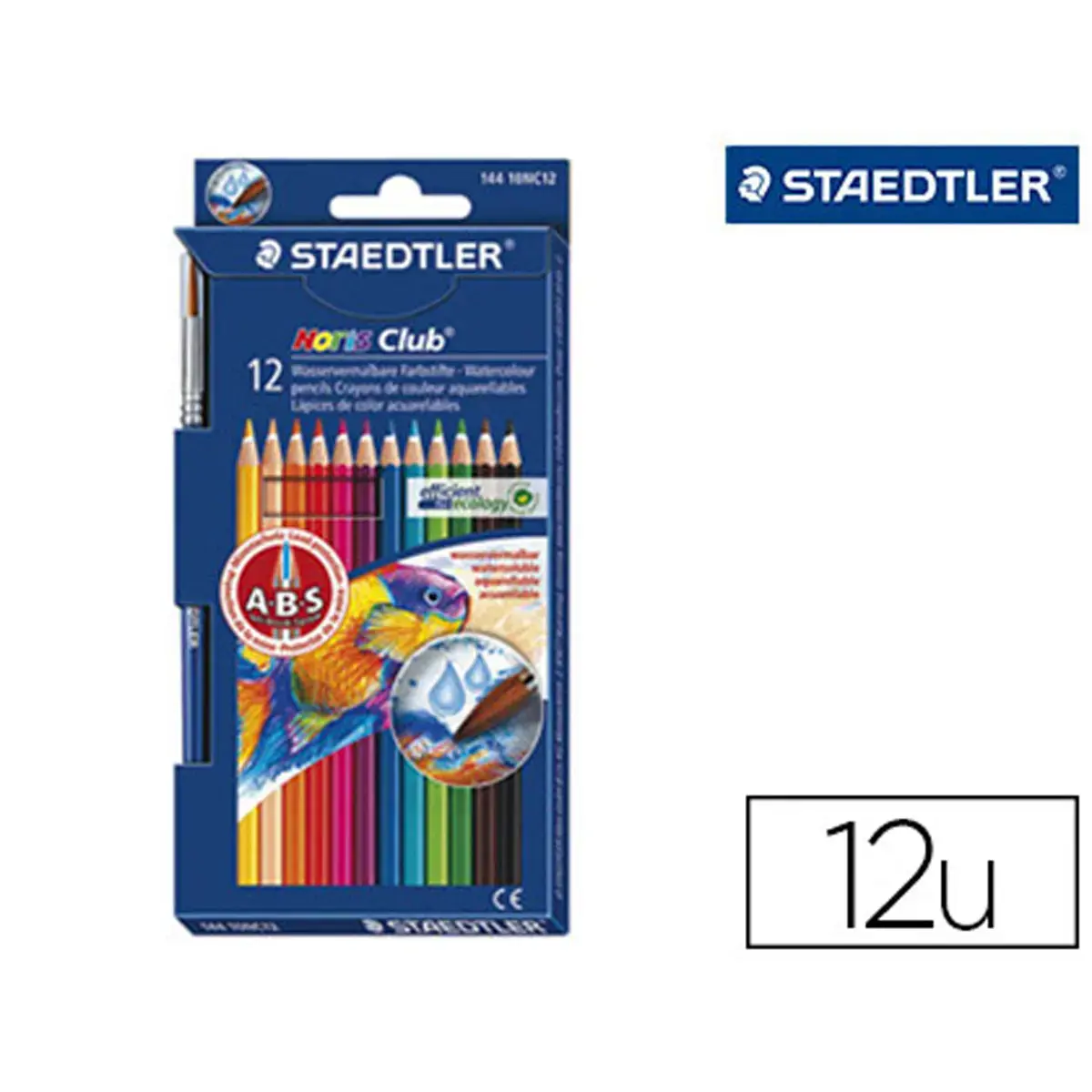 Crayon couleur noris club aquarell 3mm 12 unit&eacute;s - Staedtler photo du produit