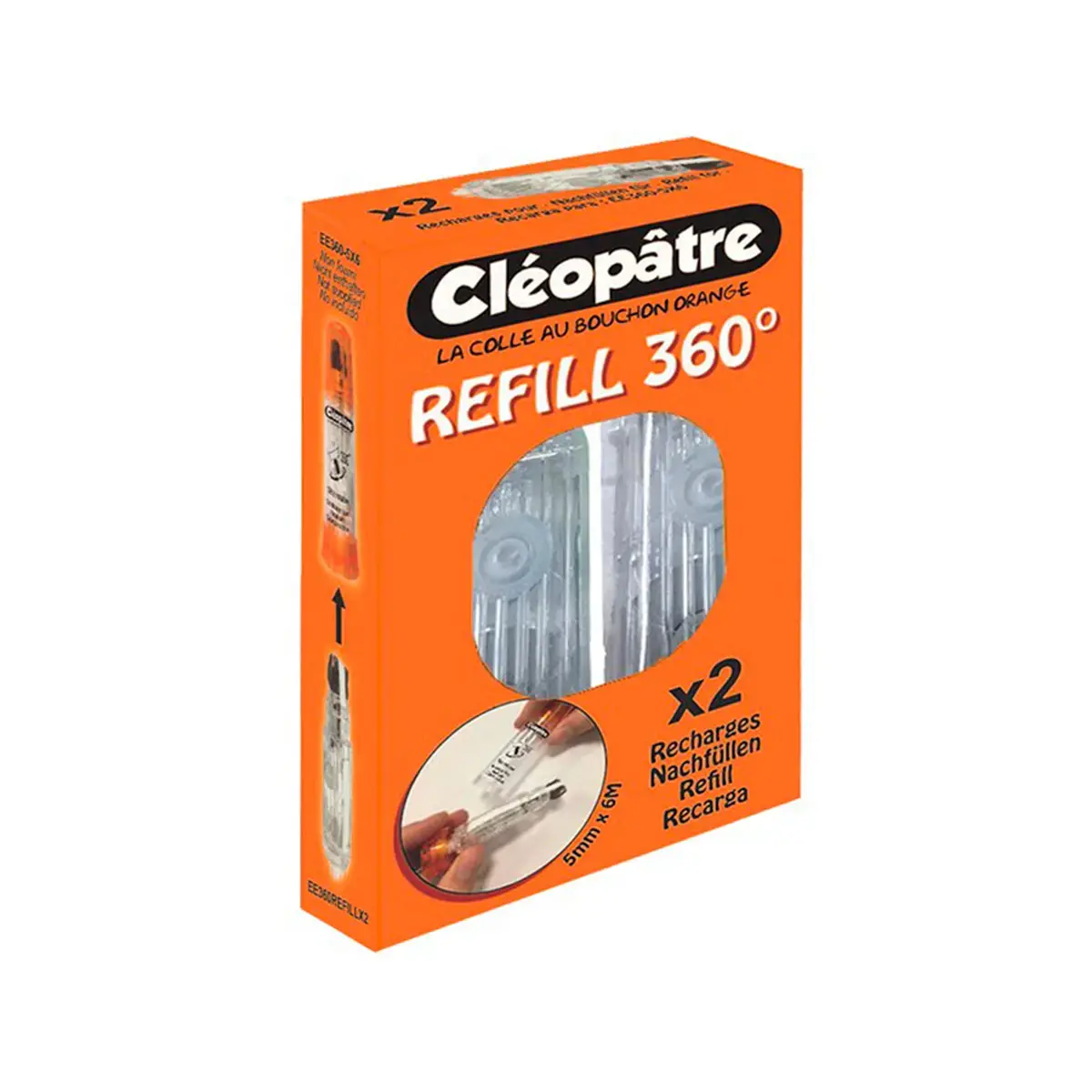 Recharges pour effaceur d'encre 360 lot de 2 5mm x 6m - Cleopatre photo du produit