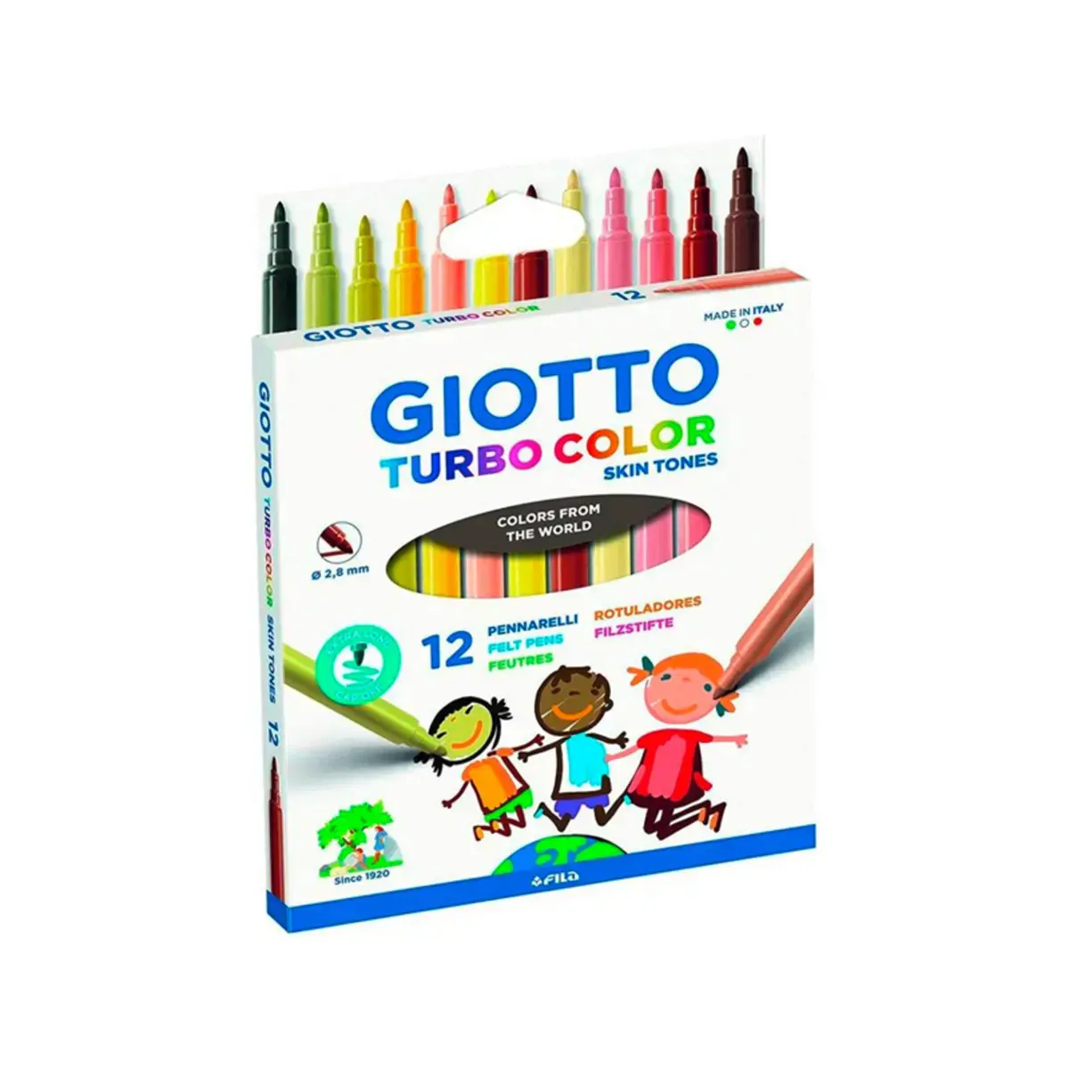 Pochette feutres turbo color encre lavable 12 unités - Giotto photo du produit