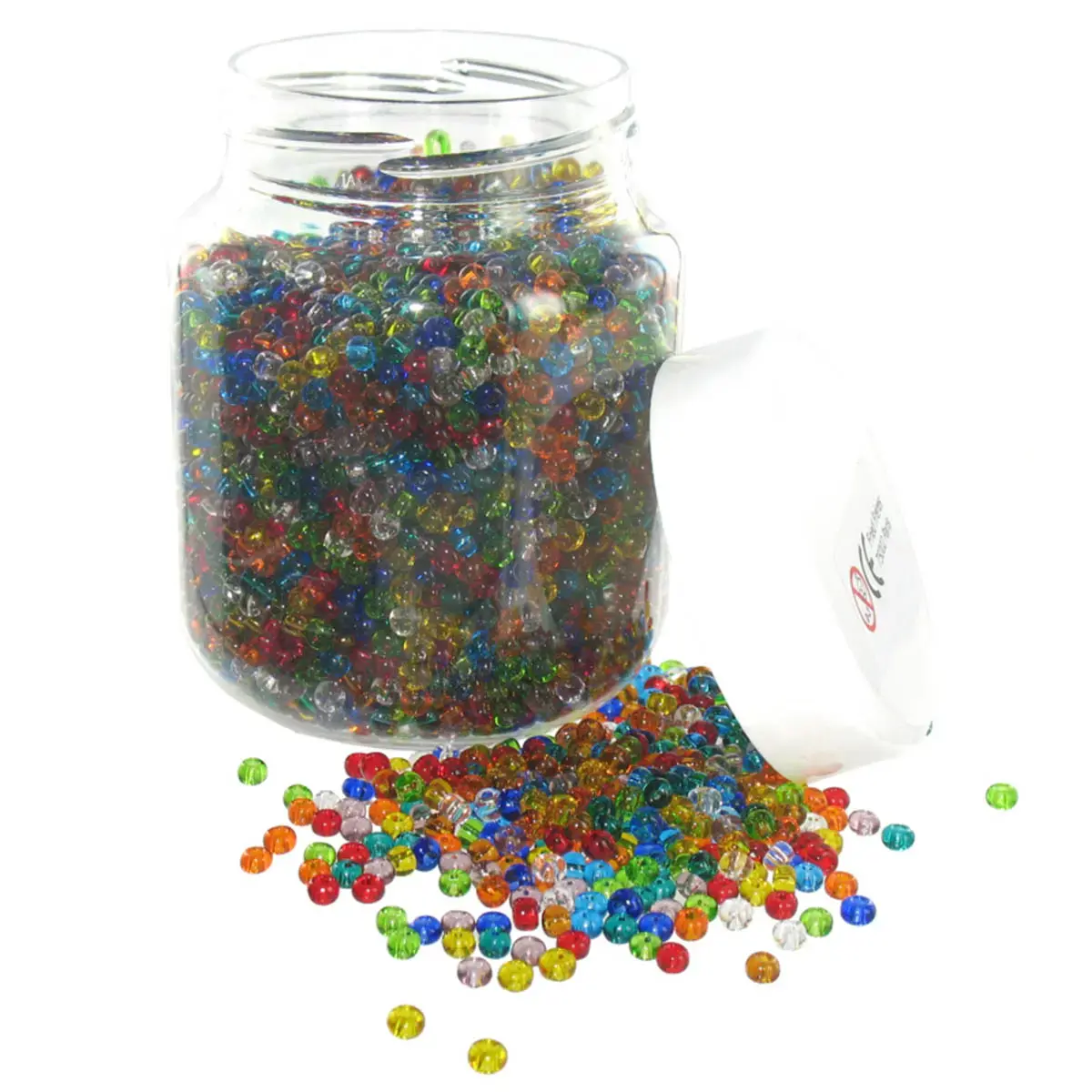 Perle rocaille transparente diametre 5mm bocal 500g - Innspiro photo du produit