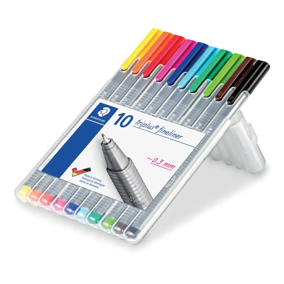 Feutre triplus fineliner 0, 3mm 10 unités coloris assortis - Staedtler photo du produit