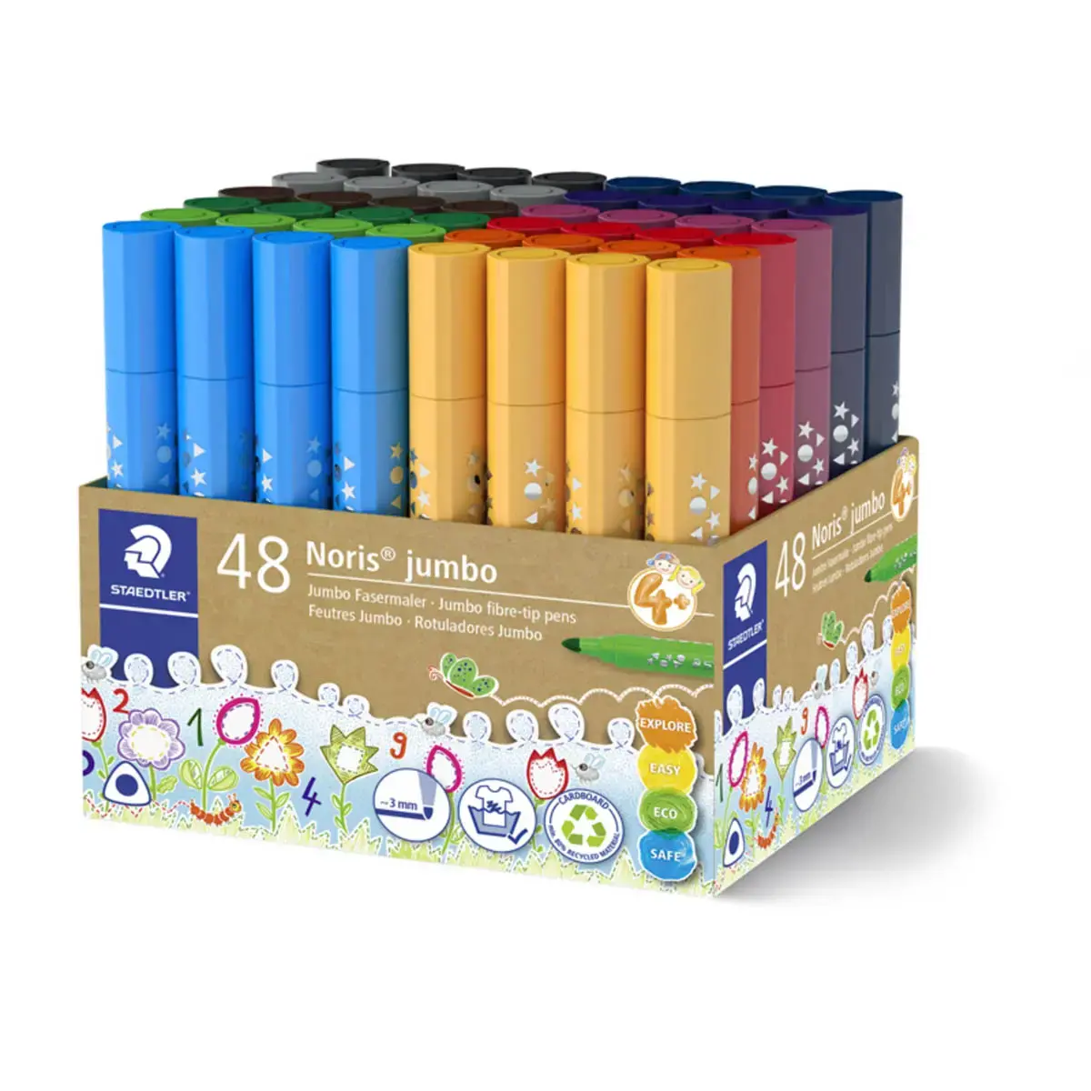 Feutres jumbo 328 coloris assortis pot de 48 - Staedtler photo du produit
