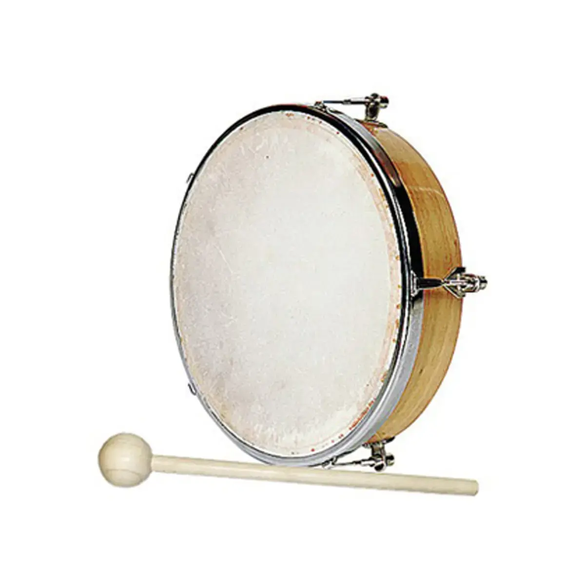 Tambourin editions peau naturelle livre avec mailloche 20cm - Fuzeau photo du produit