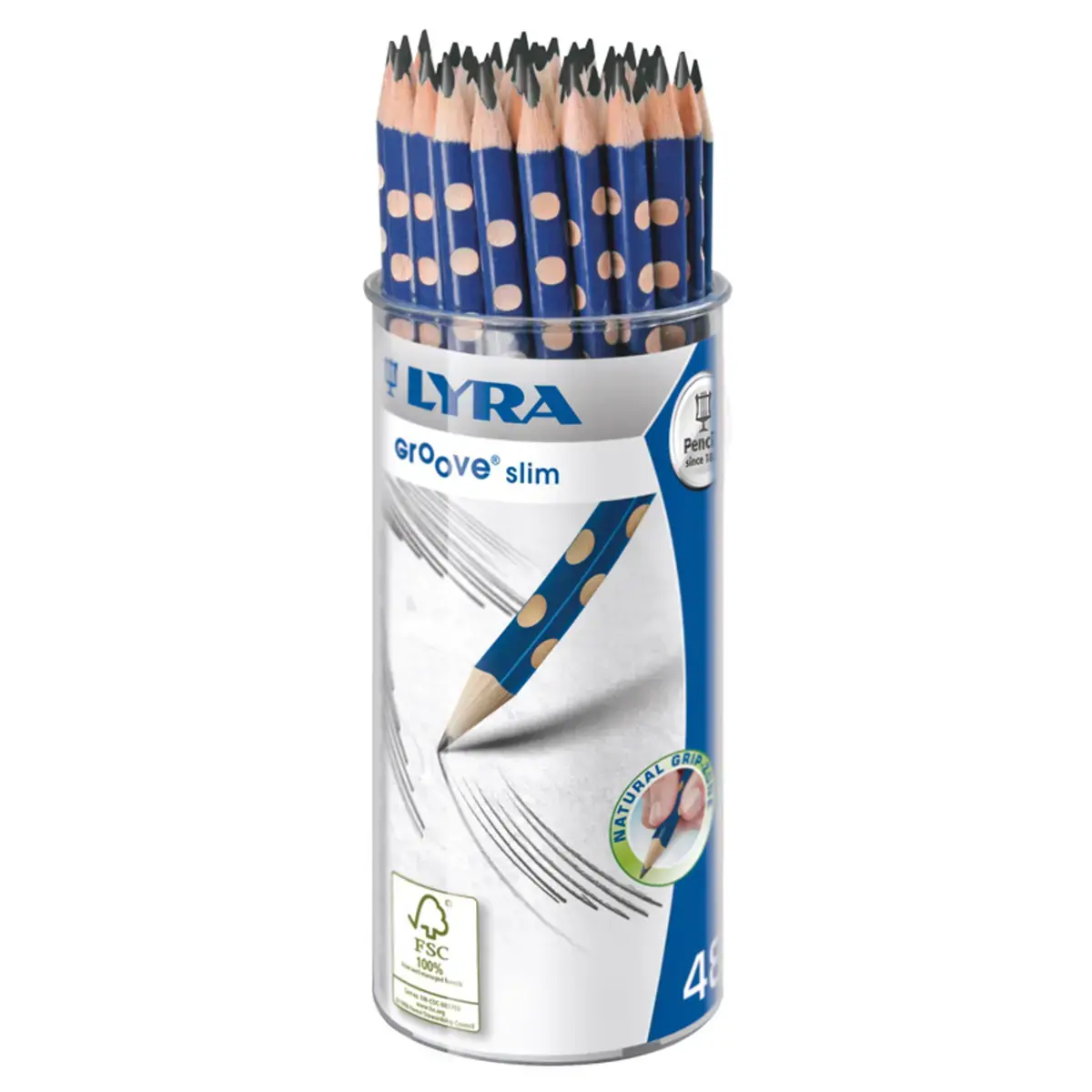 Pot de crayon graphite groove slim hb lyra diam&egrave;tre 7mm 48 - Lyra groove photo du produit