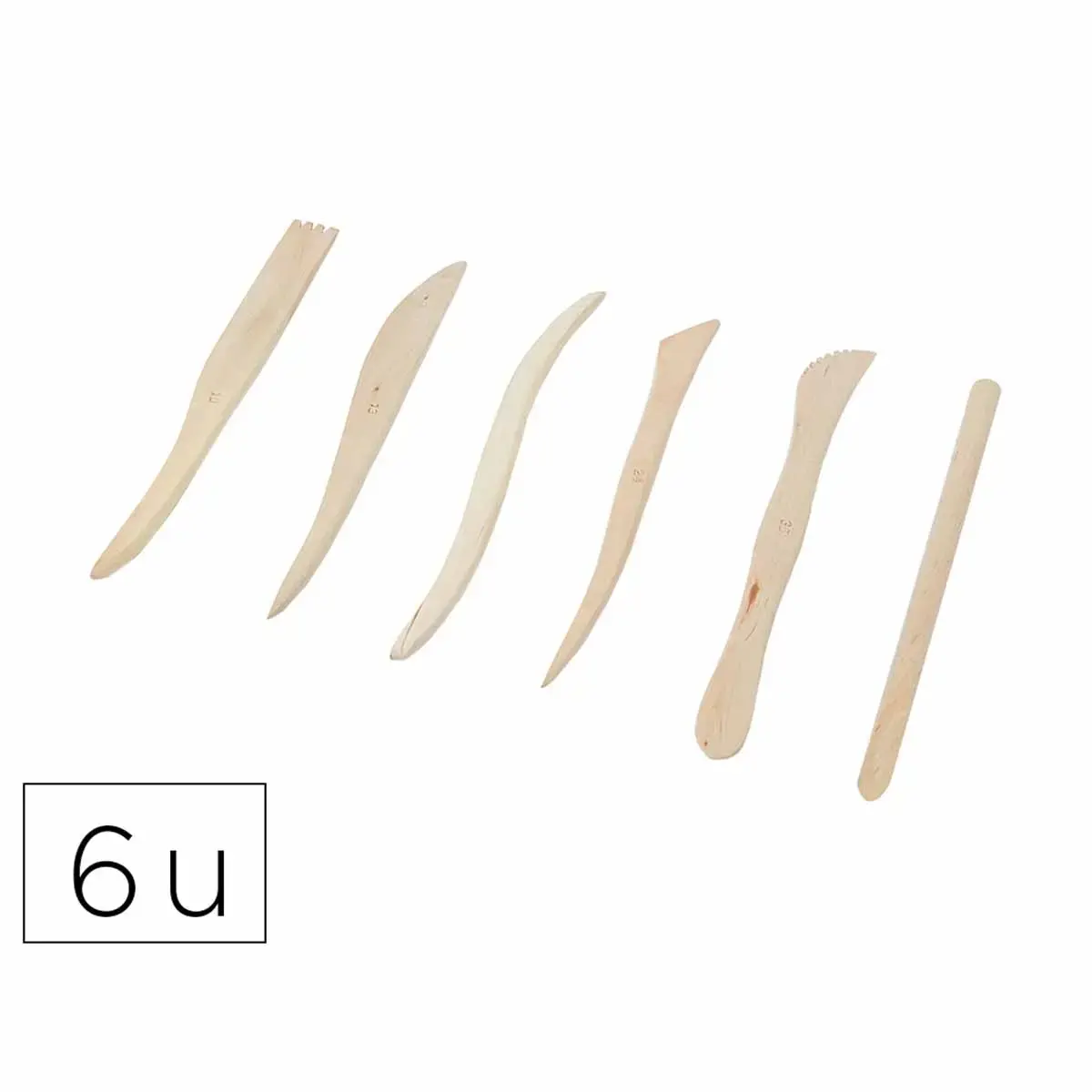 Ebauchoir o'color bois dur et resistant assortis sachet 6 unit&eacute;s - La francaise des couleurs photo du produit