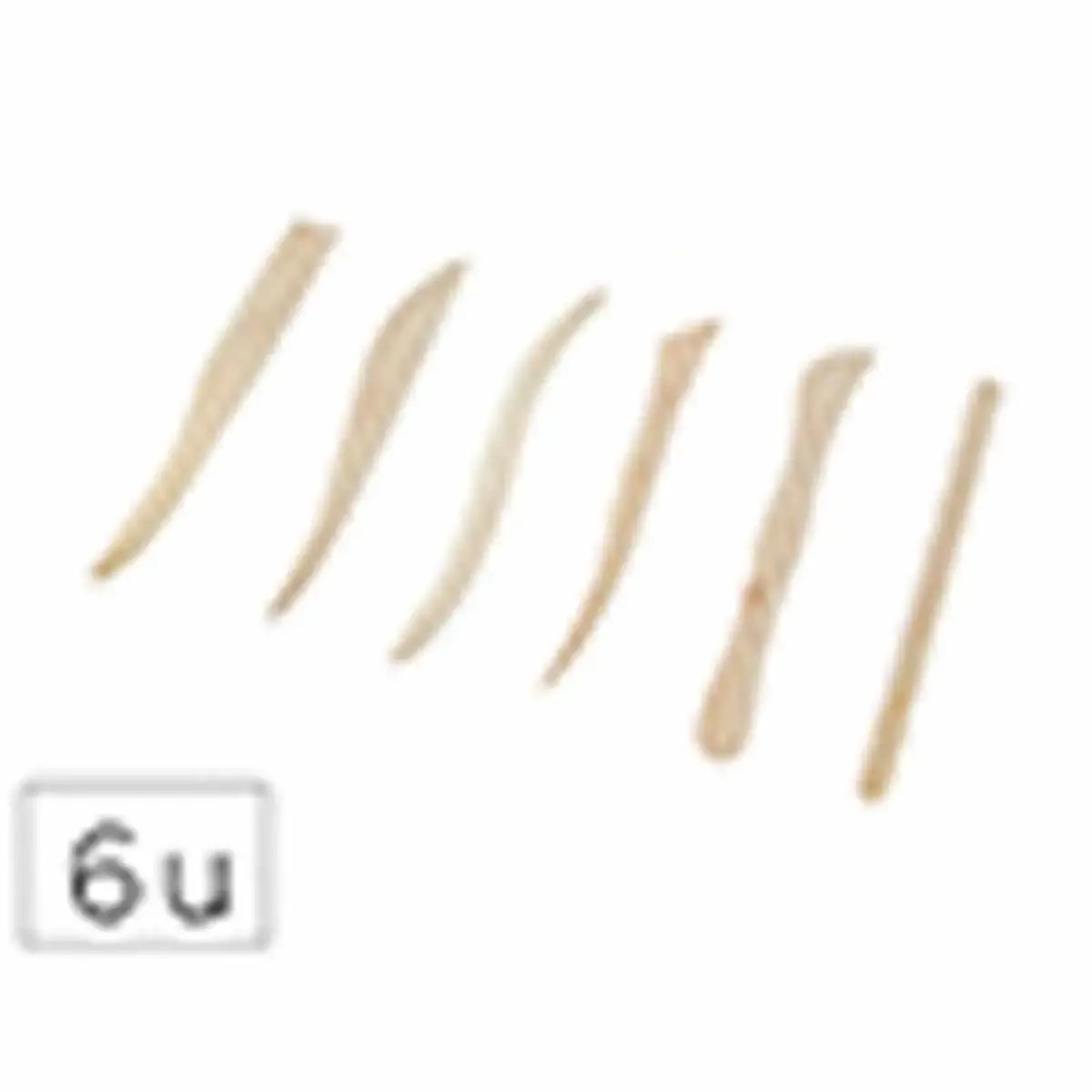 Ebauchoir o'color bois dur et resistant assortis sachet 6 unit&eacute;s - La francaise des couleurs photo du produit