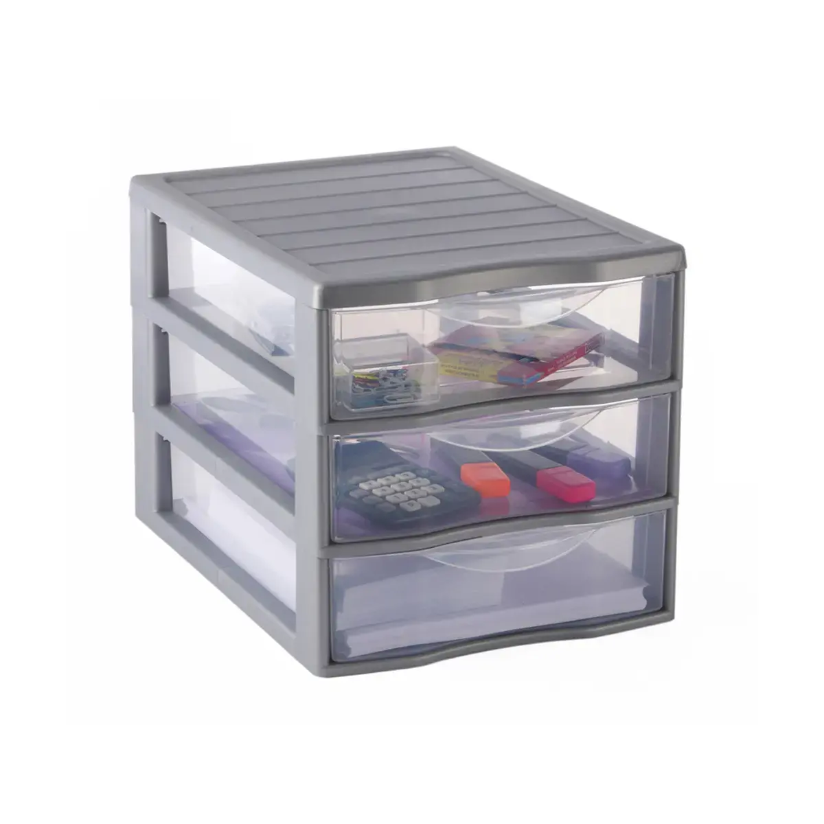 Module de rangement 3 tiroirs 36x26x25 cm poign&eacute;es ergonomiques - Fast photo du produit
