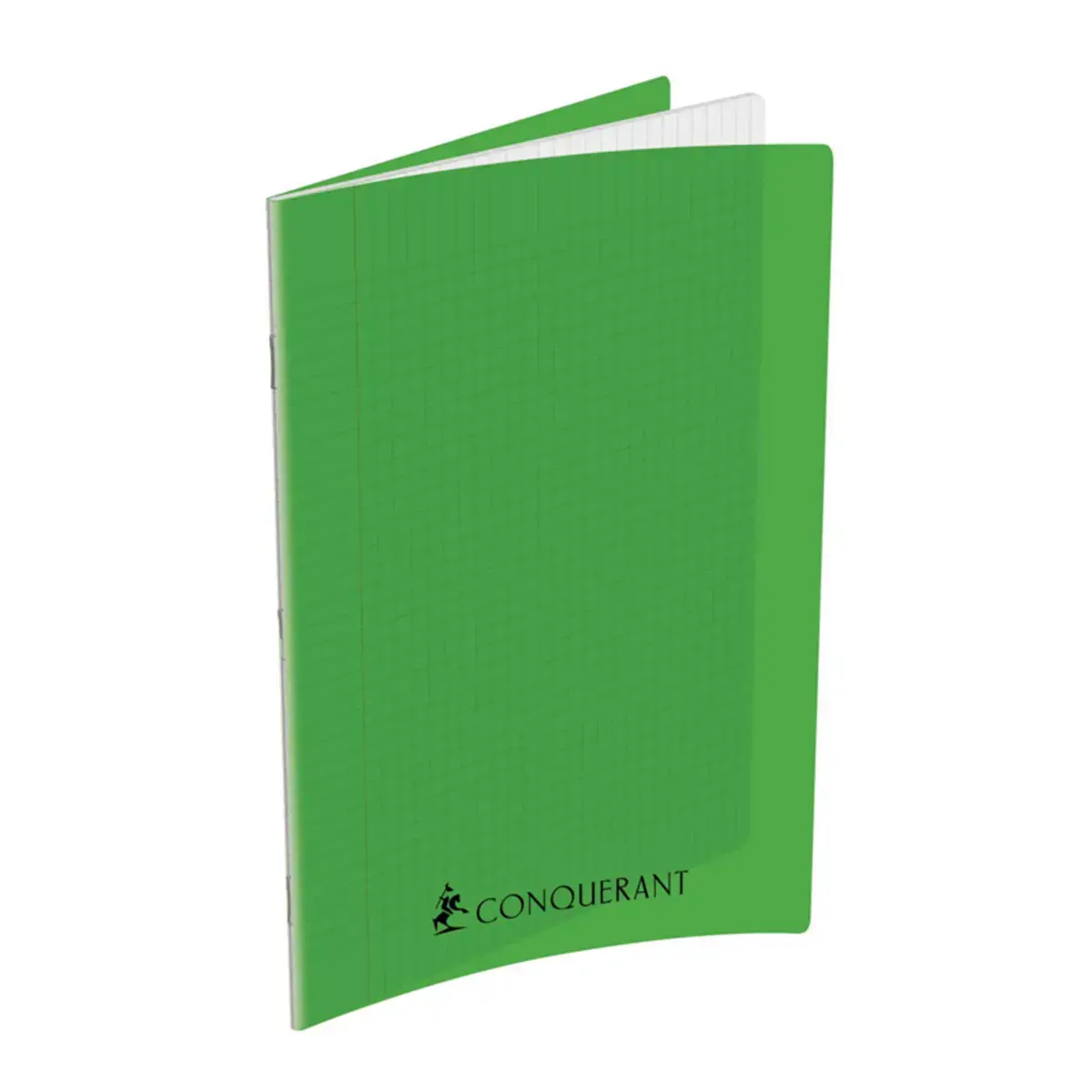 Cahier polypropylène piqûre Seyès - A4+ 70 g - 192 pages - Vert - Conquérant photo du produit