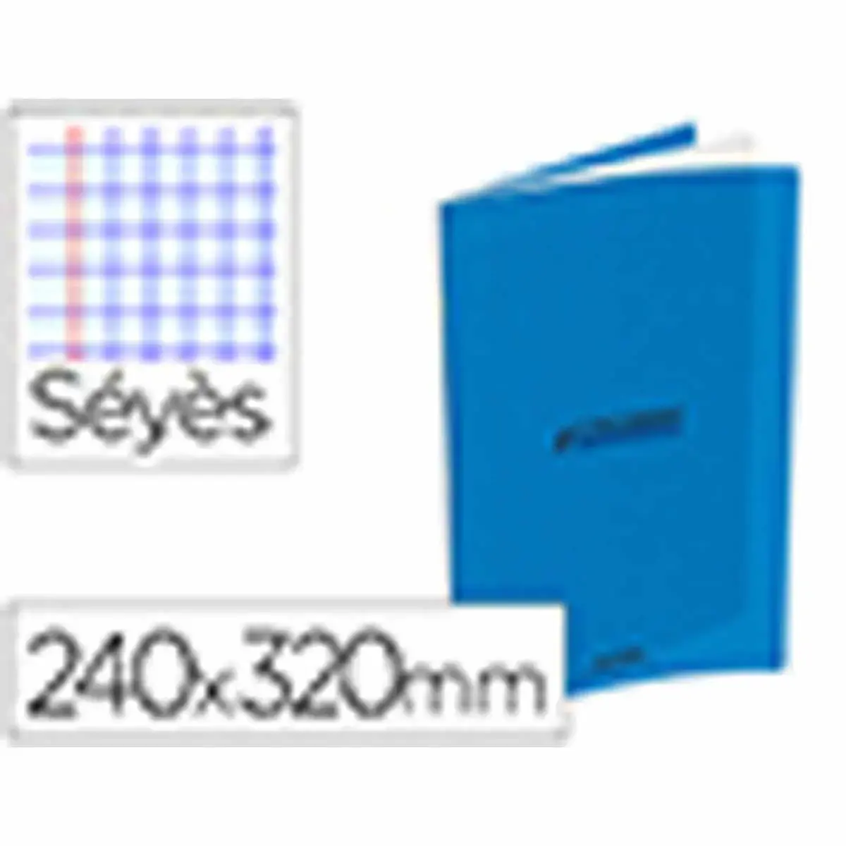 Cahier agraf&eacute; Sey&egrave;s - A4+ - 96 pages - Bleu - Conqu&eacute;rant photo du produit