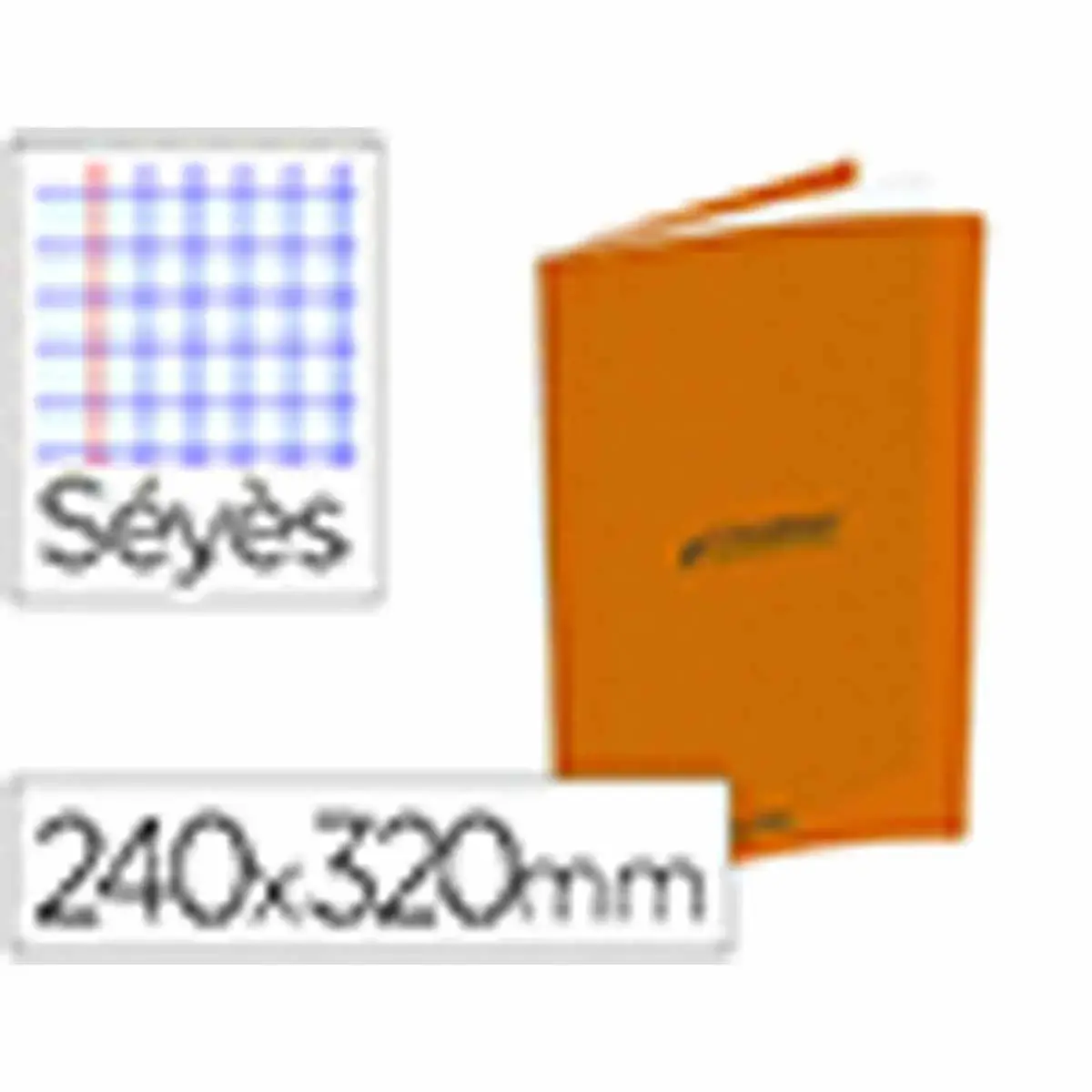 Cahier classique agrafe 240x320mm 96 pages seyes 90g orange - Conquerant photo du produit