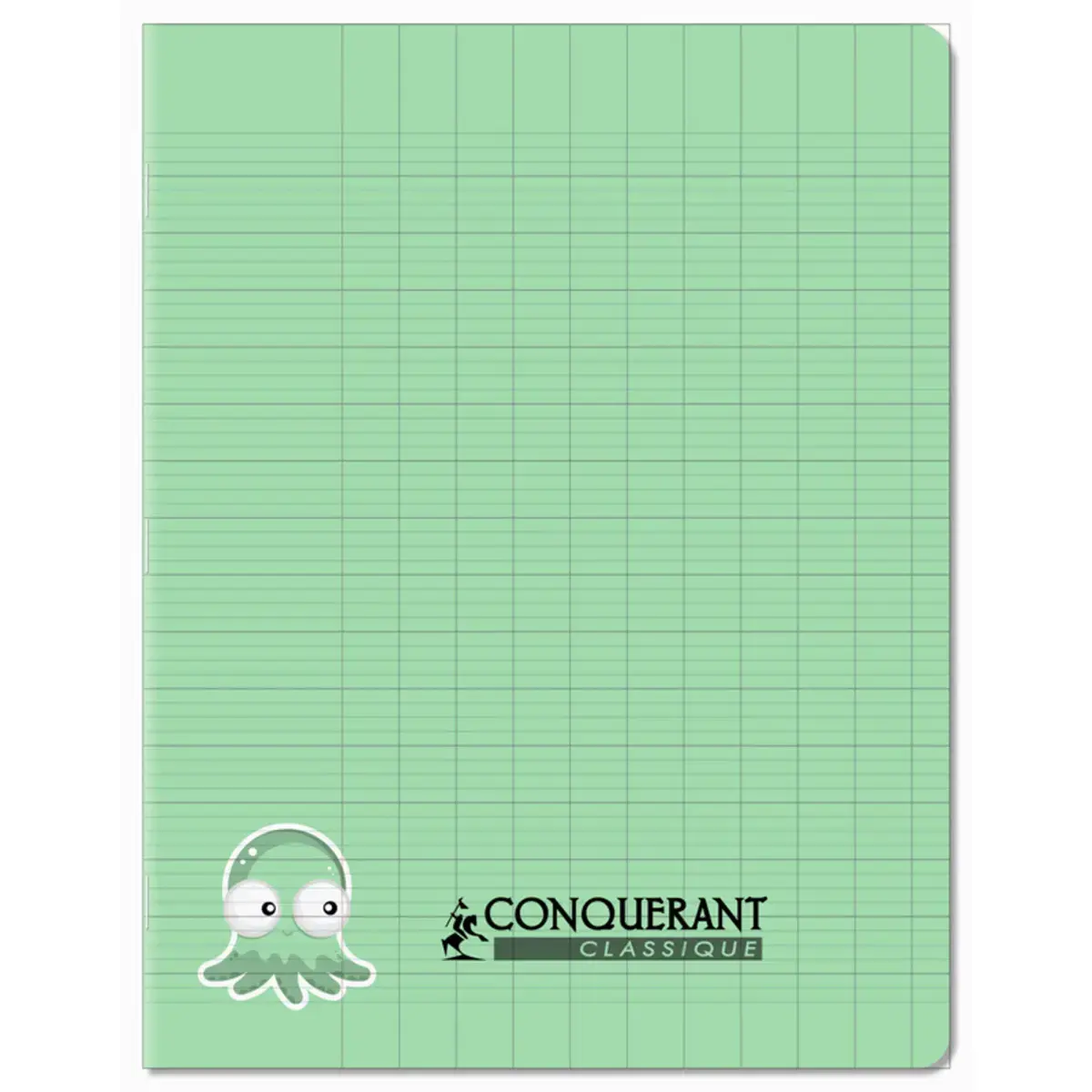 Cahier d'&eacute;criture classique piq&ucirc;re S&eacute;y&egrave;s - A5+ 90 g - 32 pages - Vert - Conqu&eacute;rant photo du produit