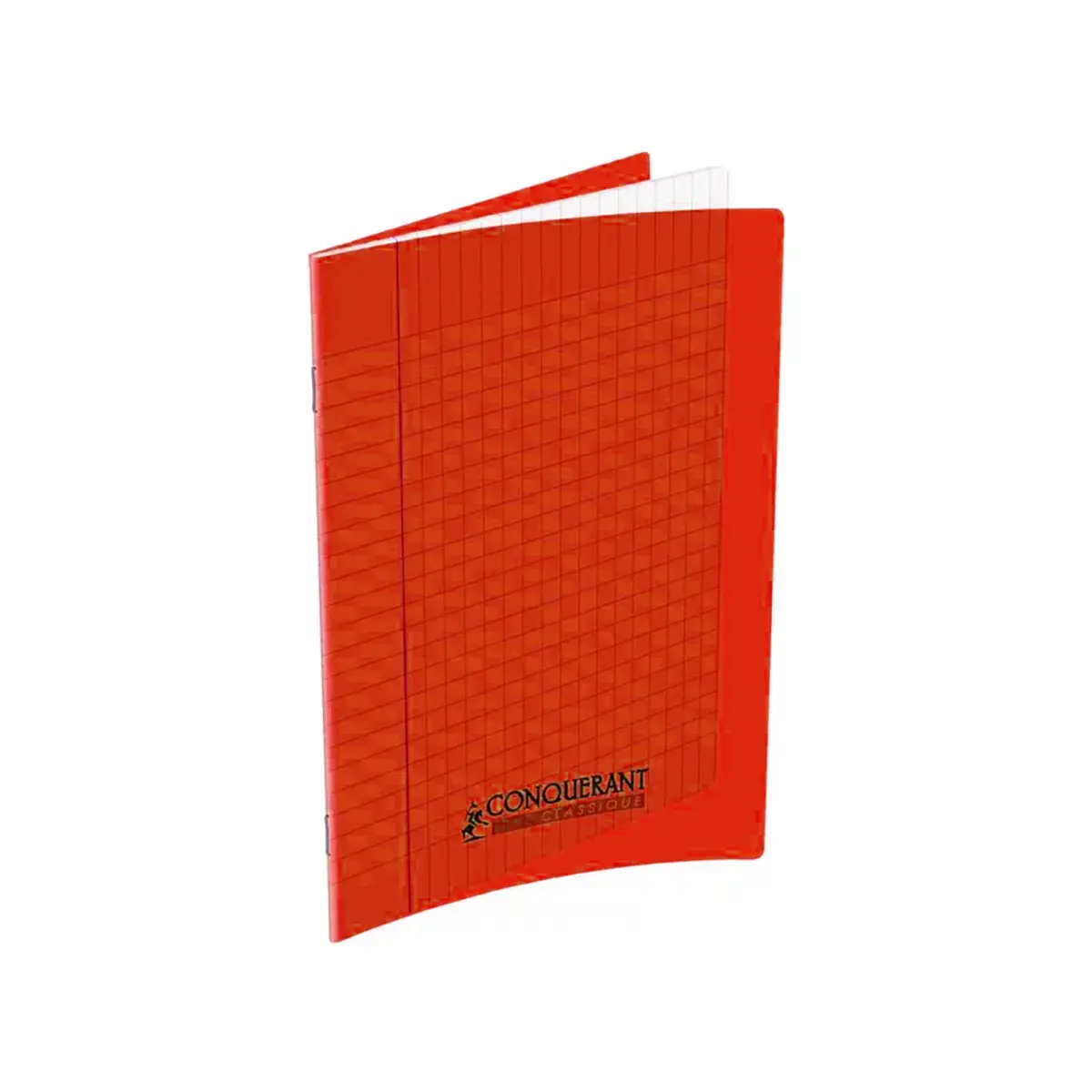 Cahier polypropylène piqûre Seyès - A4+ 90 g - 140 pages - Rouge - Conquérant photo du produit