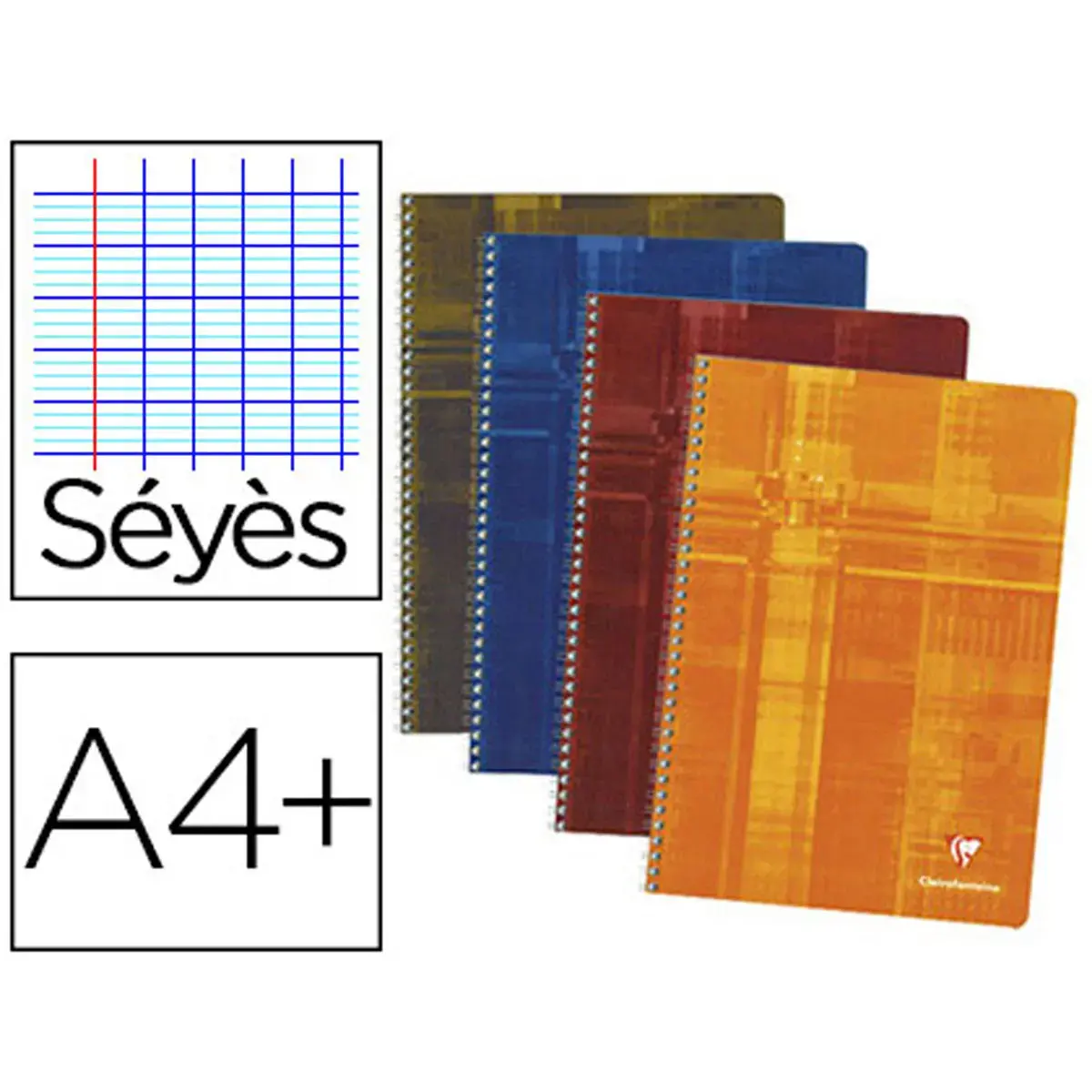 Cahiers papier velin veloute a4+ 100 pages 90g seyes - Clairefontaine photo du produit