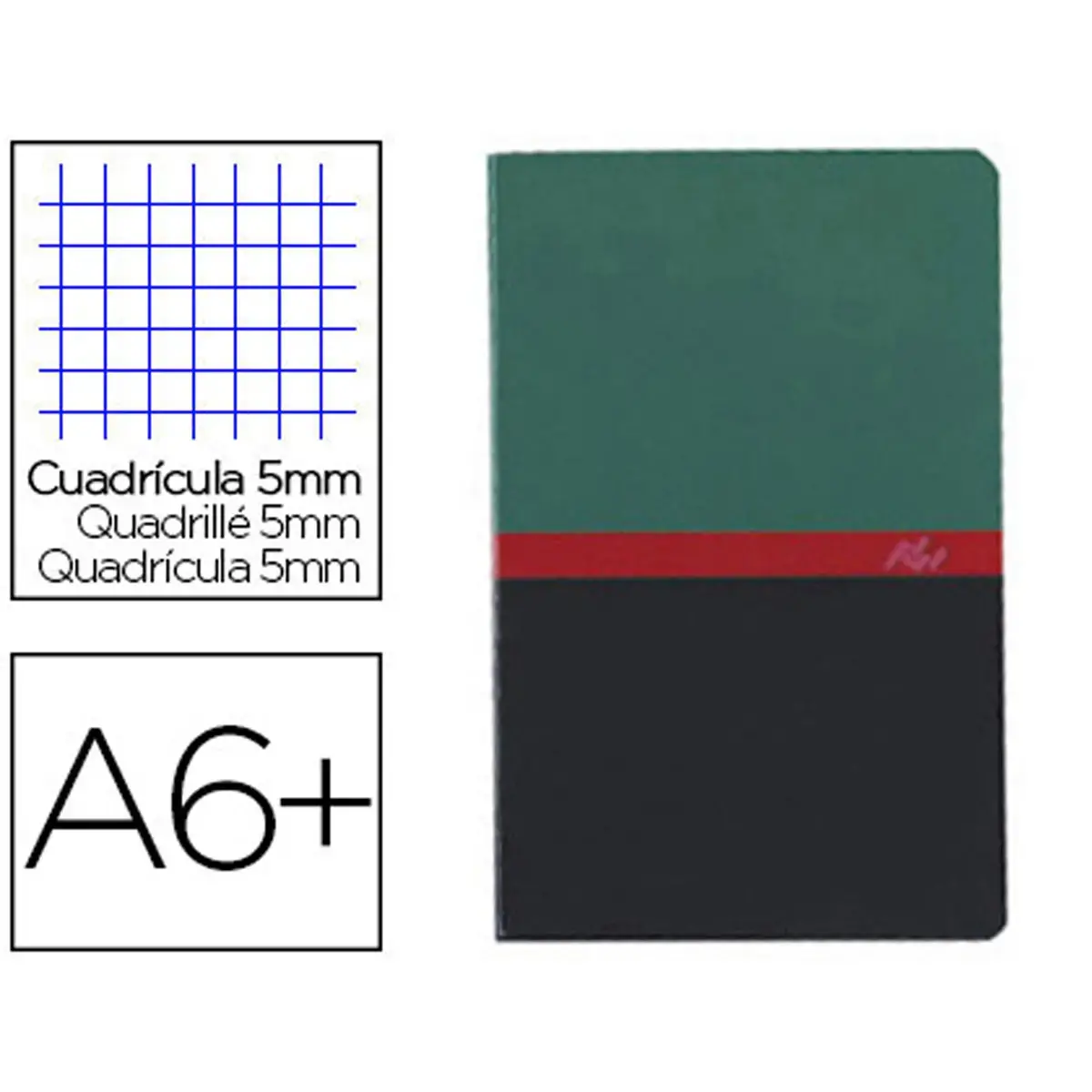 Carnets pique sept papier surfin 70g 11 x 17cm 96 pages - 5 x 5mm - Conquerant photo du produit