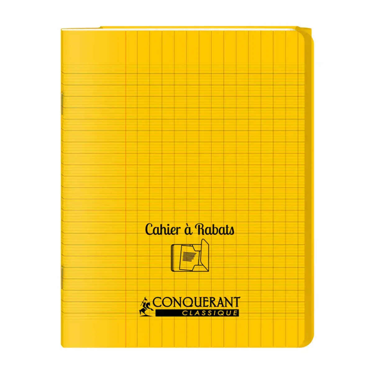Cahiers a rabat agrafe classique 17x22cm jaune - Conquerant photo du produit