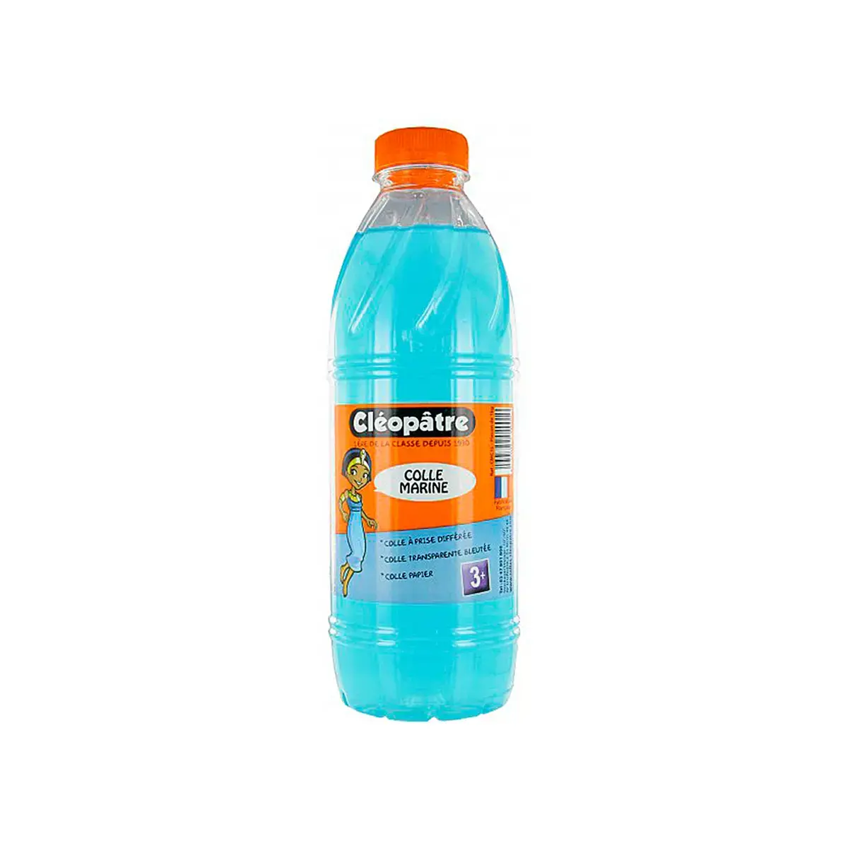 Colle marine papiers cartons fin 1l bleute lavable - Cleopatre photo du produit