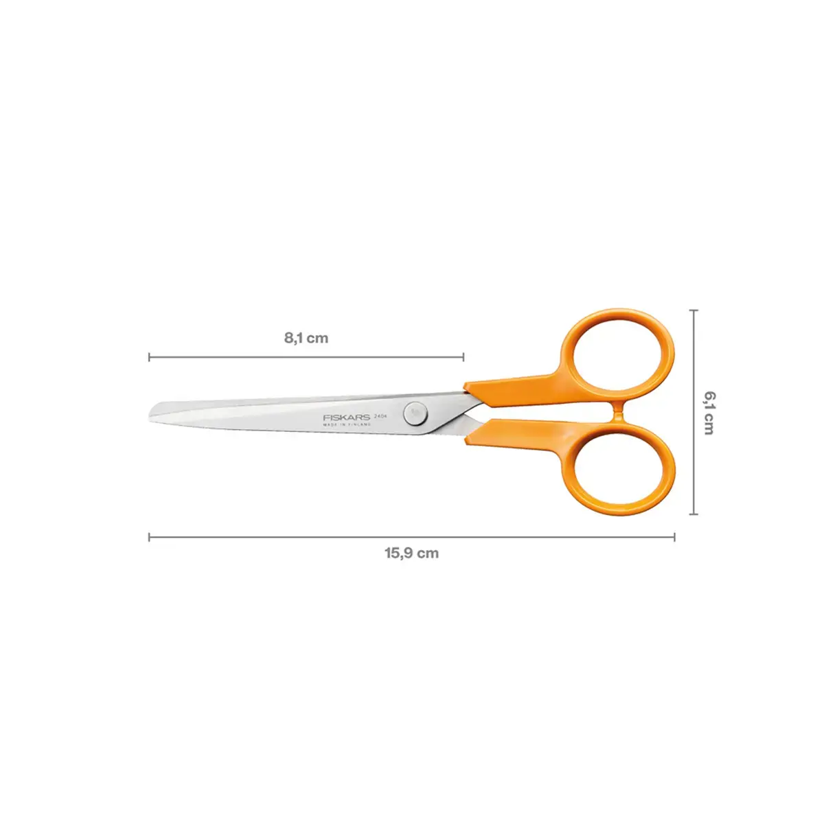 Ciseaux classic universels ambidextre 16 cm anneaux oranges - Fiskars photo du produit