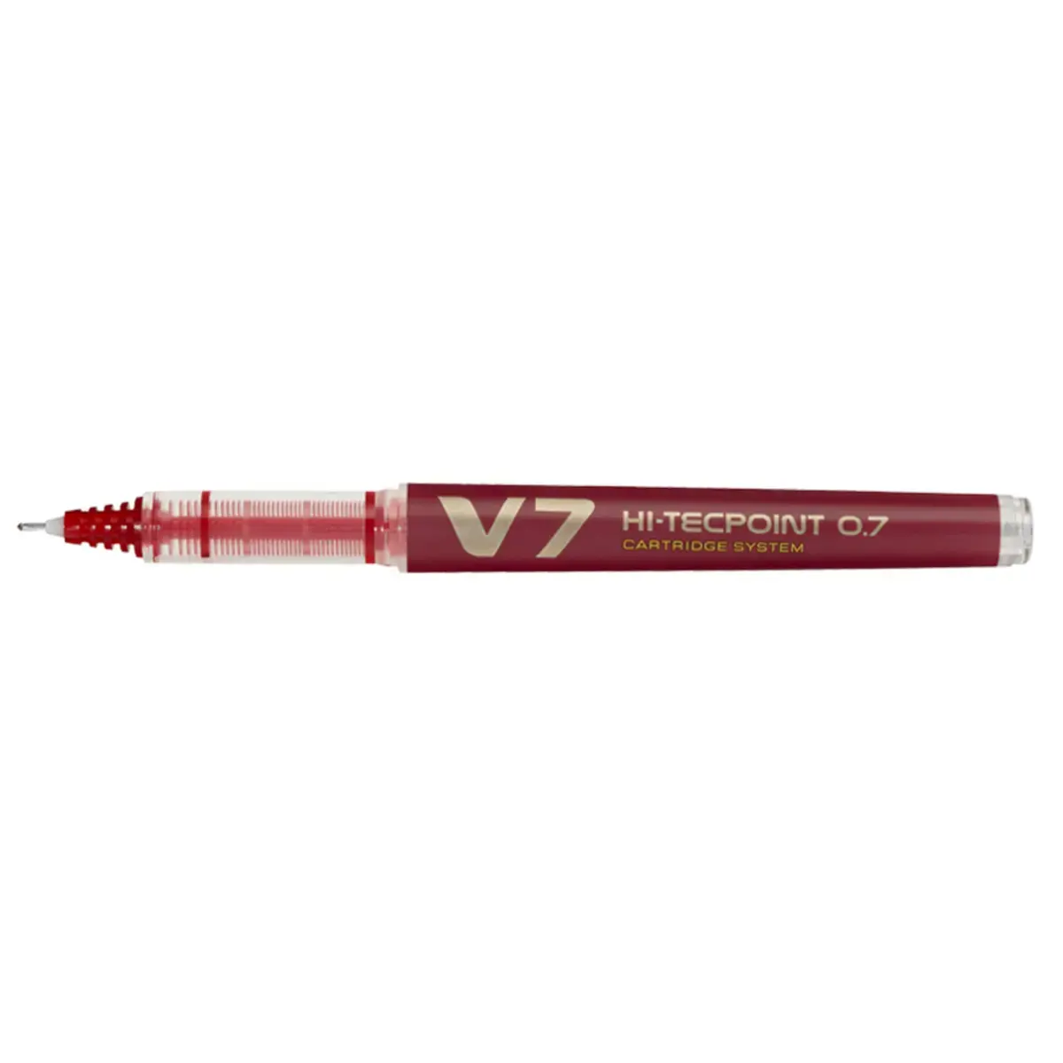 Rollers v7 rechargeable écriture moyenne 0.5mm rouge écologique - Pilot photo du produit
