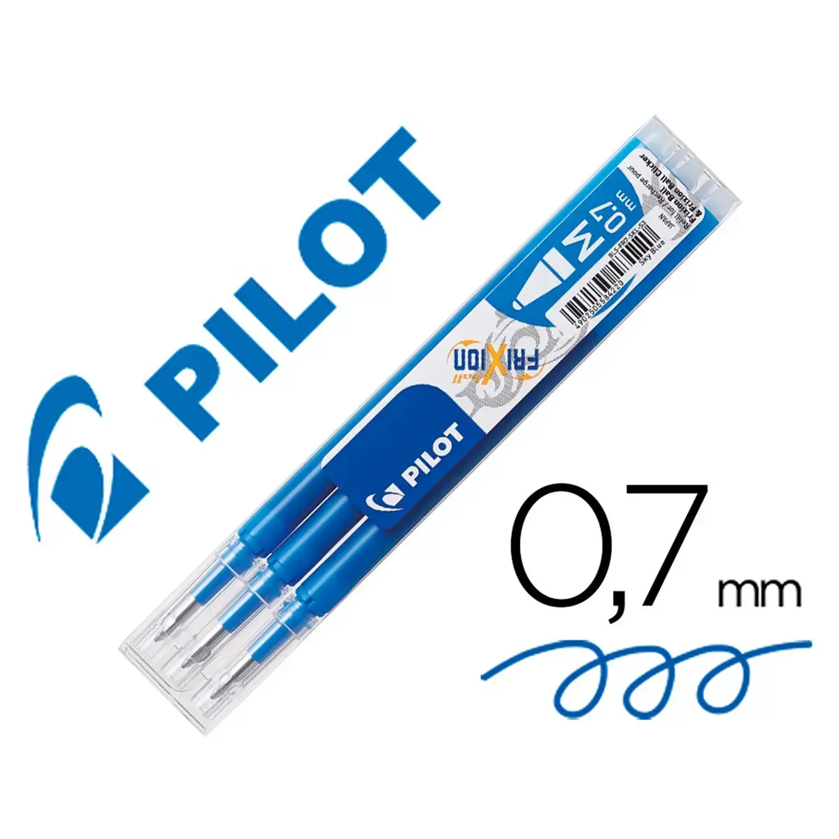 Recharge frixion ball moyen bleu ciel set 3 unit&eacute;s - Pilot photo du produit
