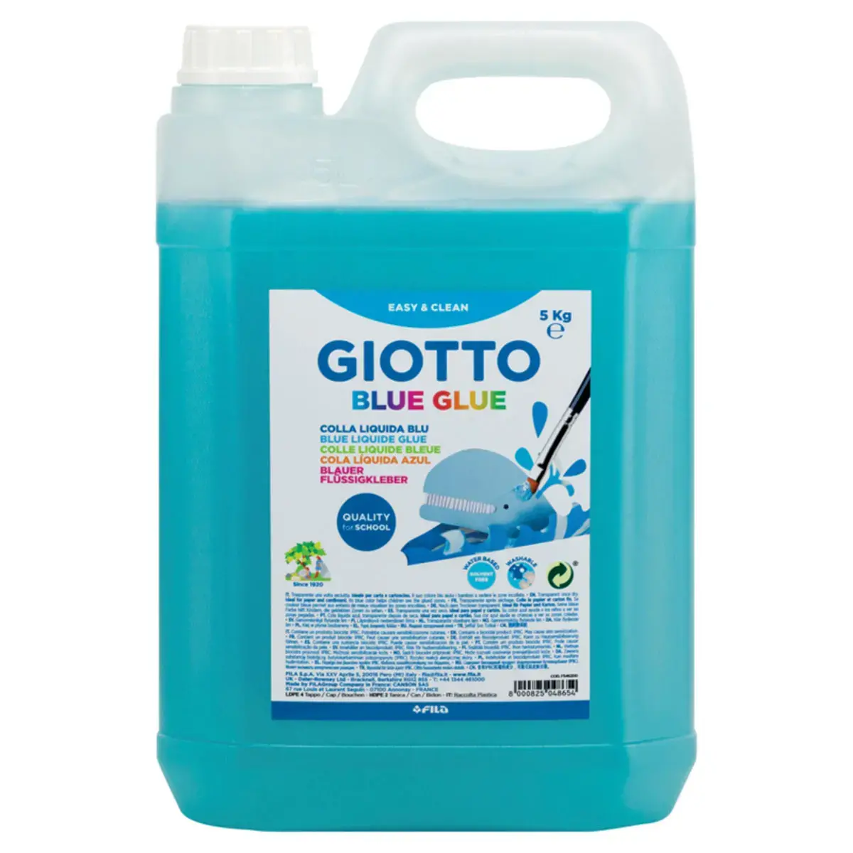 Colle bleue sans solvant lavable usage papier et carton 5kg - Giotto photo du produit