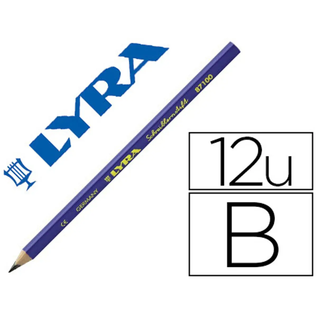 Crayons graphite lyra initiation écriture corps triangulaire mine b 4mm - Lyra groove photo du produit