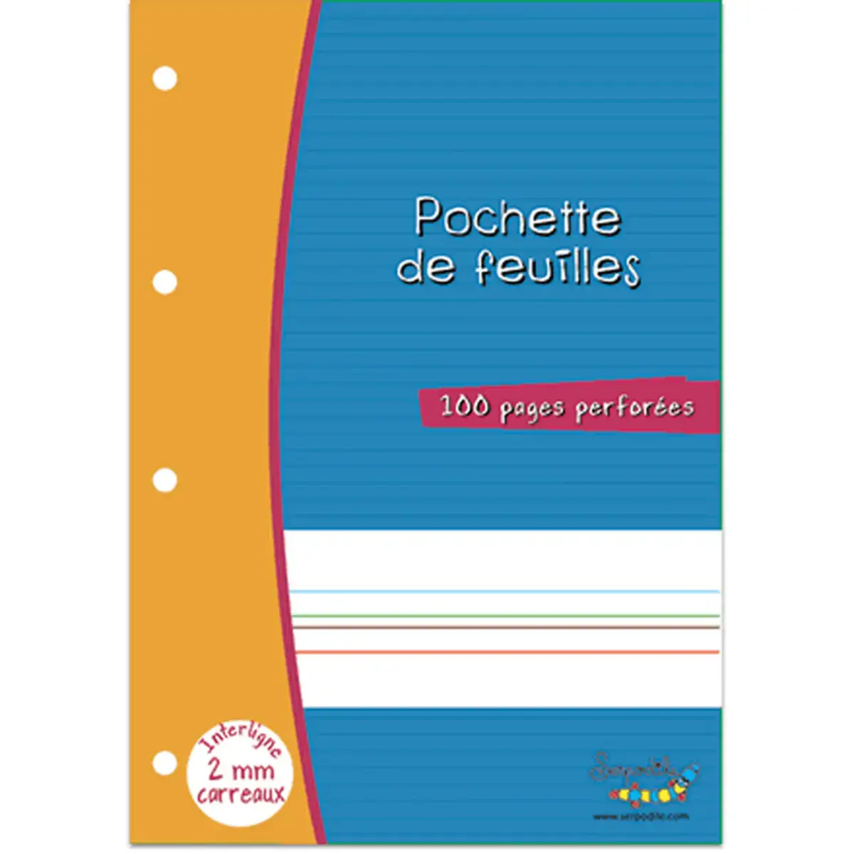 Paquet de 100 feuillets mobiles Hamelin perforés A4 - Serpodile photo du produit
