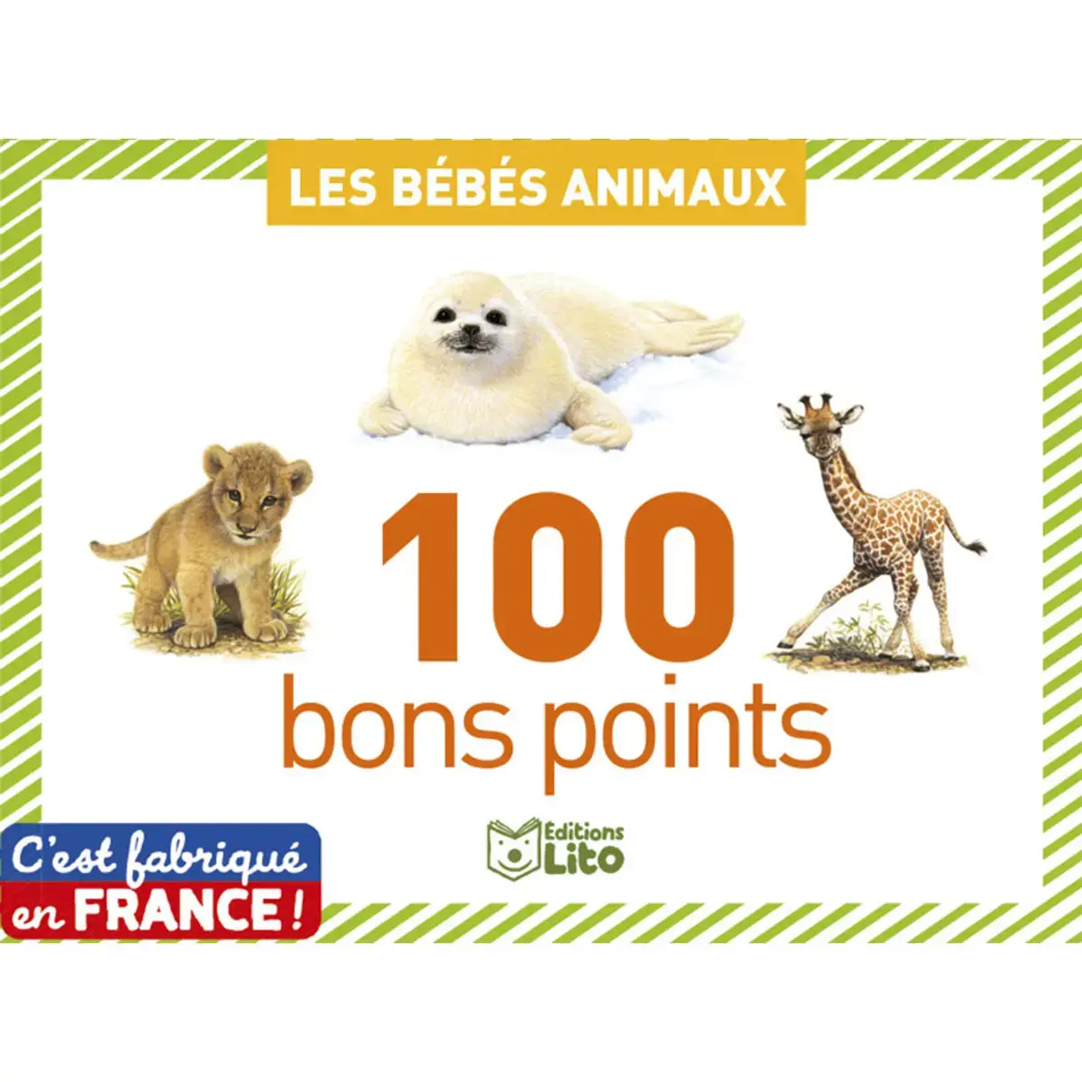 Bon point b&eacute;b&eacute;s animaux texte p&eacute;dagogique 61x82mm - Editions lito photo du produit