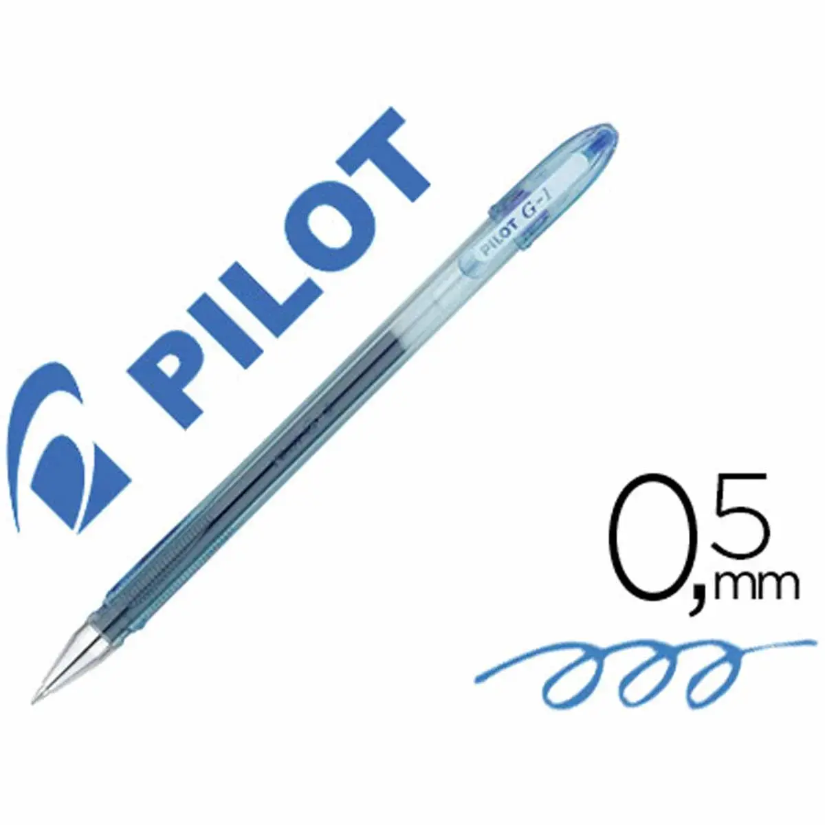 Stylos - bille g1 7 0.5mm encre gel bleu corps translucide - Pilot photo du produit