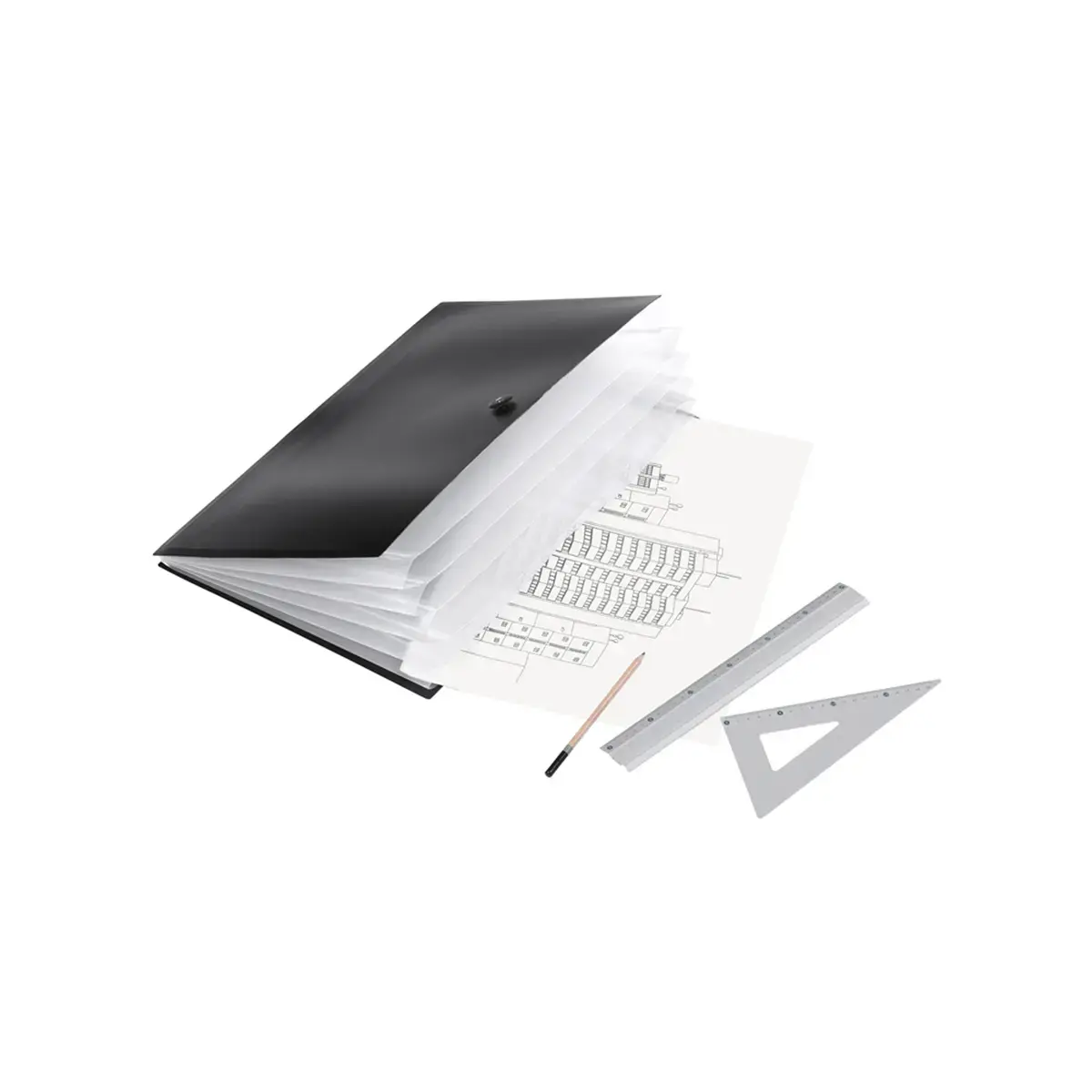 Trieur extensible 6 compartiments a3 polypropylene - creativ'gallery - Viquel photo du produit