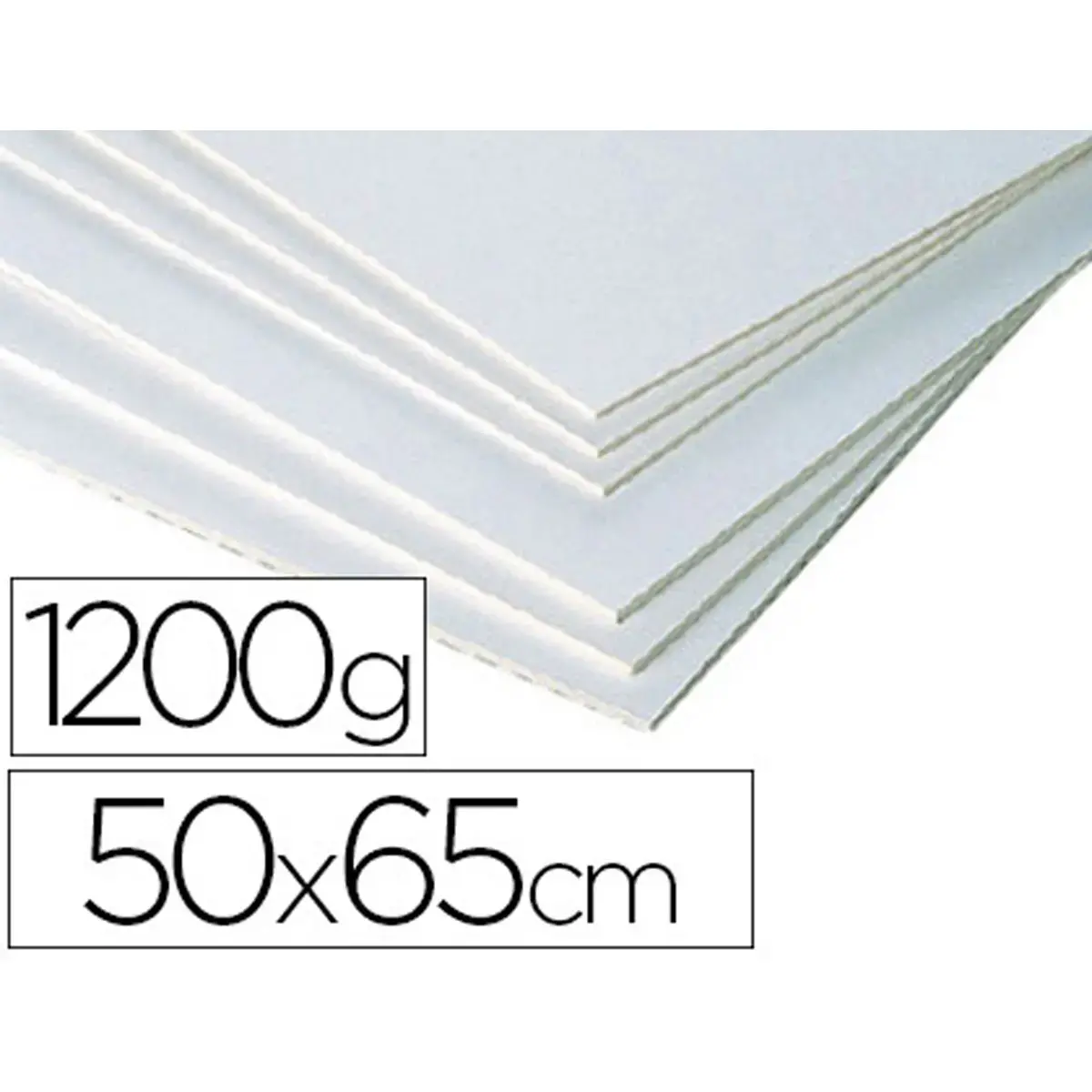 Carton entrecolle clairefontaine mi-fin 50x65cm 1200g blanc gris photo du produit