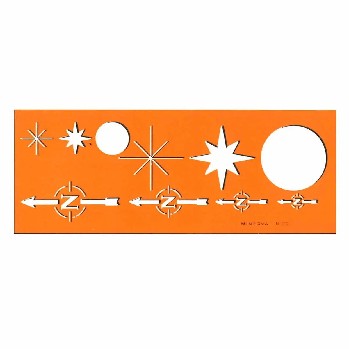 Billographe n&ordm;24 trace nord et rosaces plastique orange - Minerva photo du produit