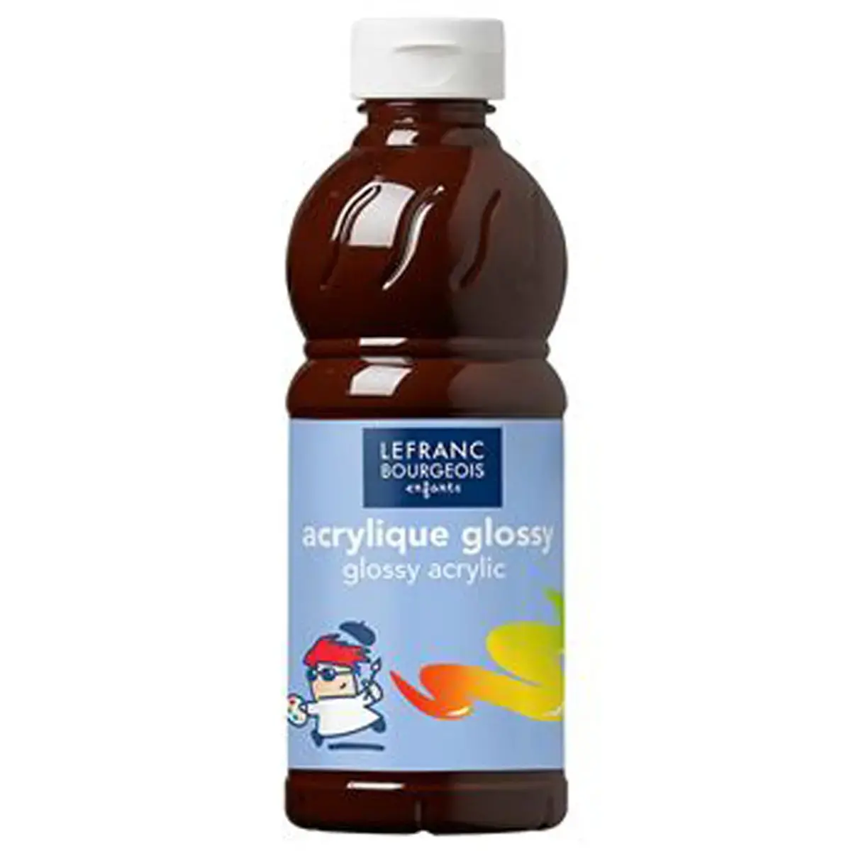 Peinture acrylique glossy fluide chocolat 500ml - Lefranc bourgeois photo du produit