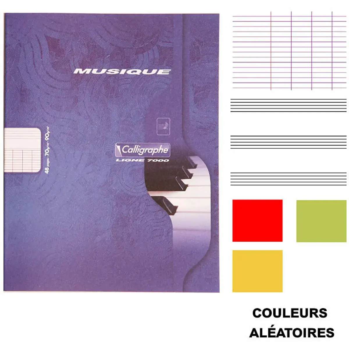 Cahier musique conquerant 21x29, 7cm 48p seyes/portee - Calligraphe photo du produit