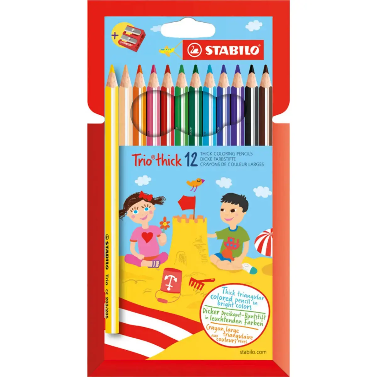 Etui de 12 crayons de couleur trio + 1 taille - crayon - Stabilo photo du produit