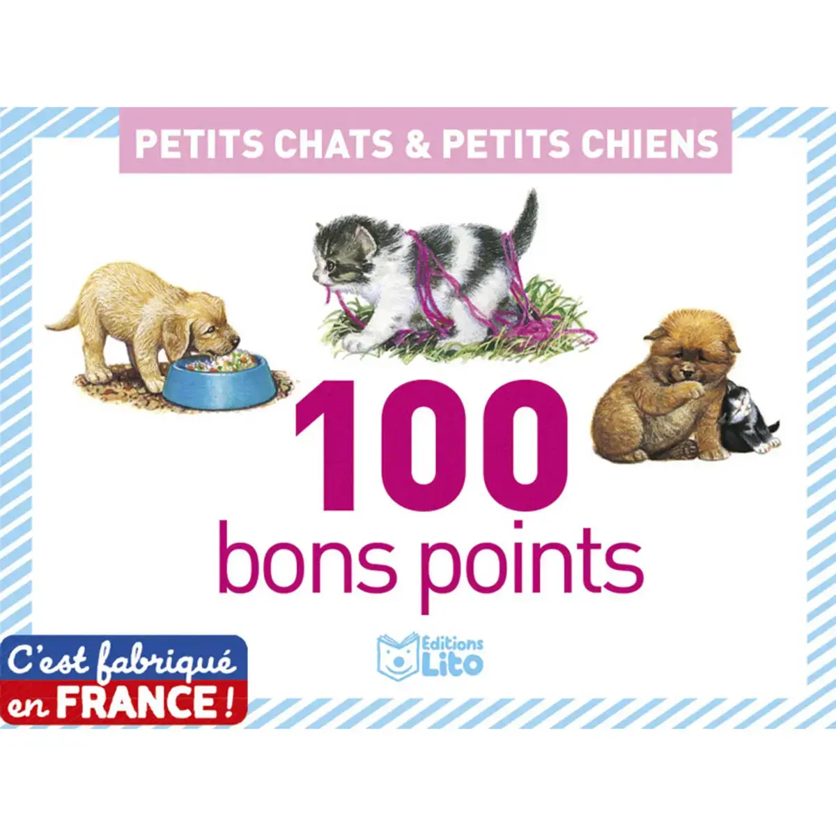 Bon point petits chats & chiens 61x82mm 100 unit&eacute;s - Editions lito photo du produit