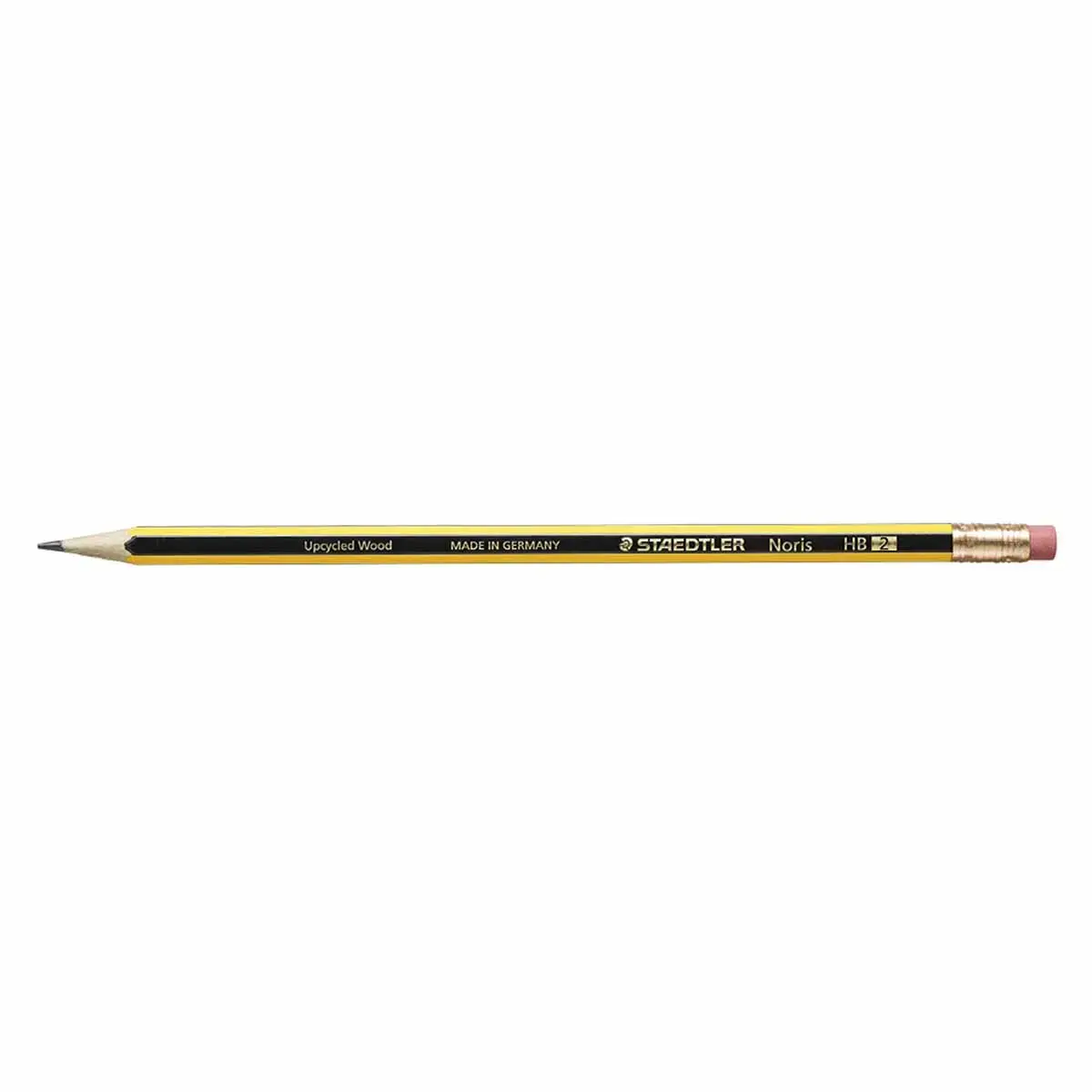 Crayons graphite noris 120 hb hexagonal mine 2mm embout gomme - Staedtler photo du produit