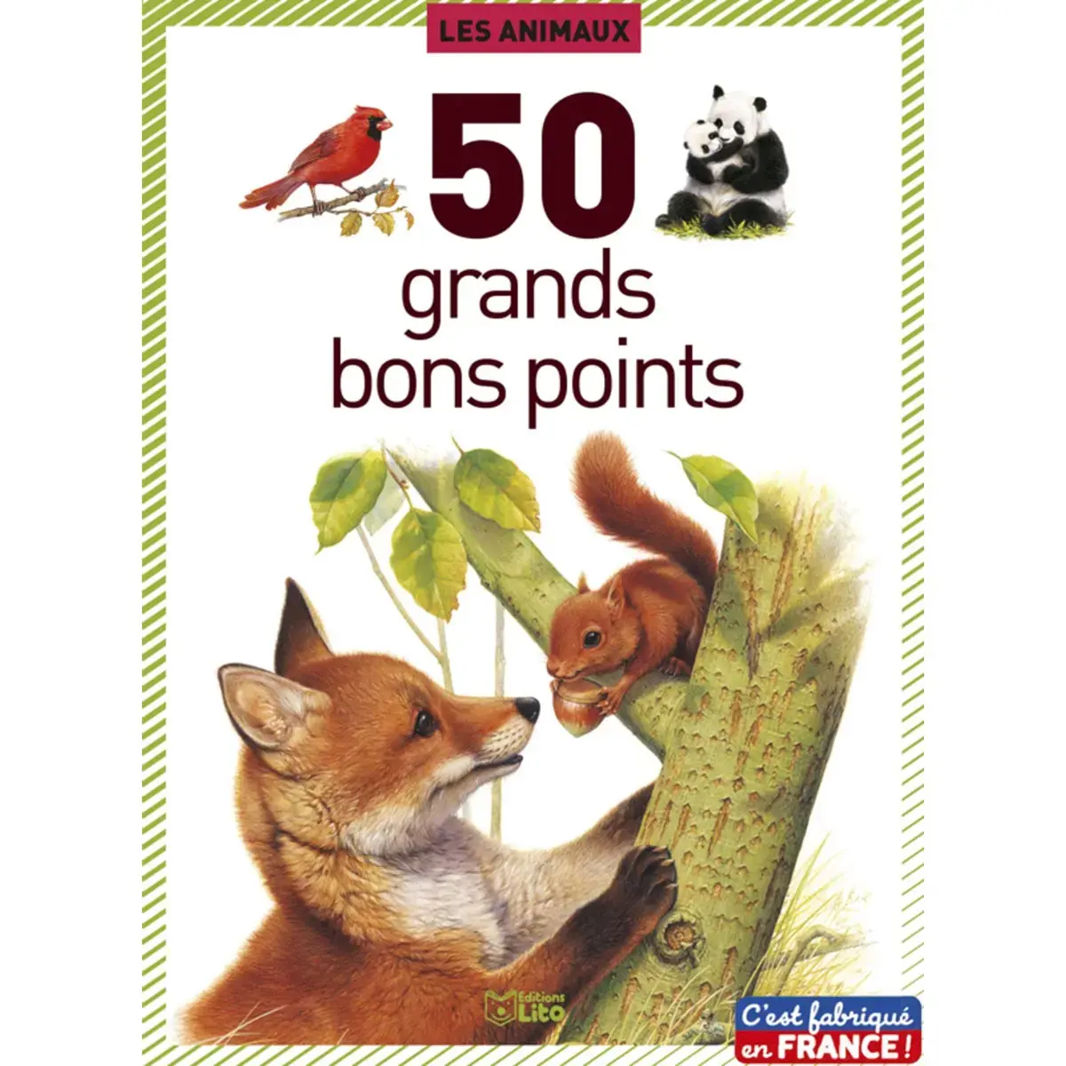 Bon point animaux texte pedagogique 140x102mm 50 unit&eacute;s - Editions lito photo du produit