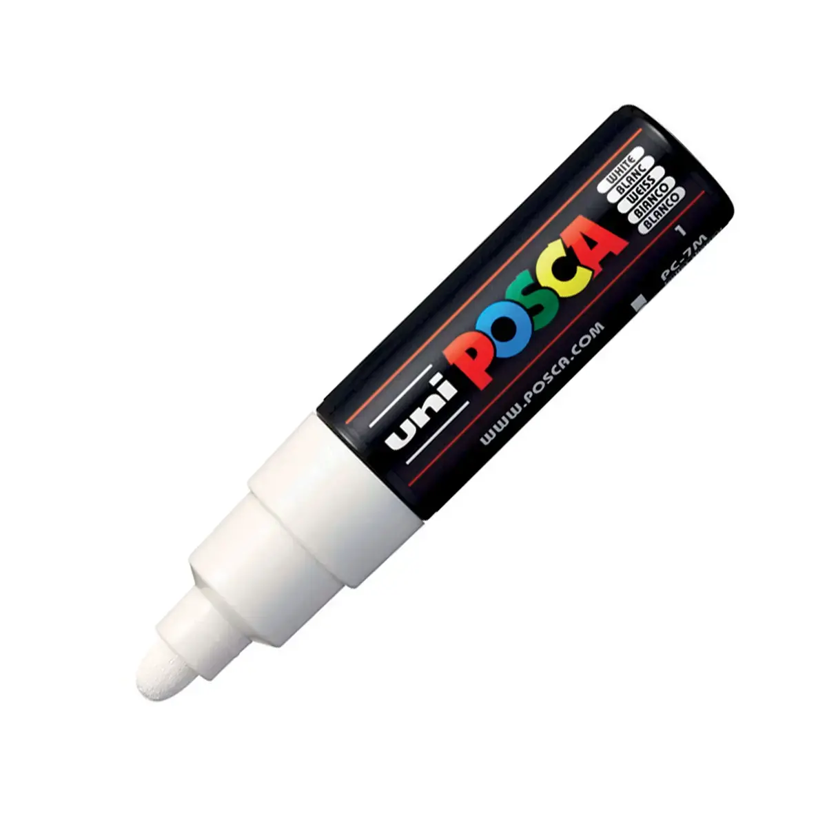 Marqueur peinture pc7m pointe large blanc inodore couvrant - Posca photo du produit