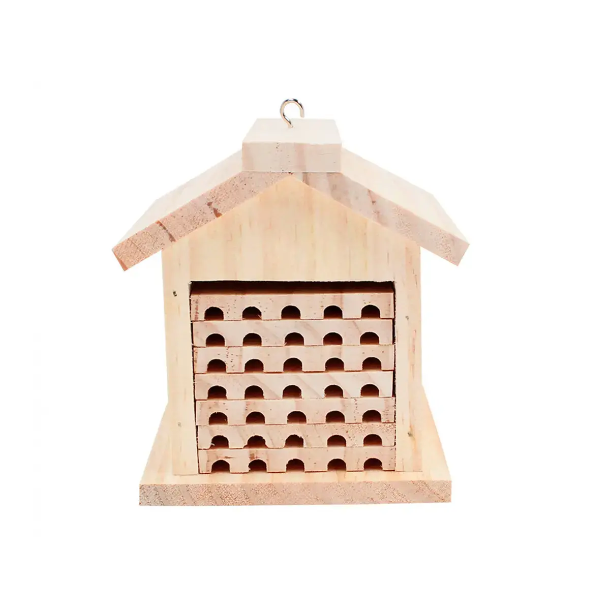 Kit hotel abeille solitaire bois + colle 14x12x13 cm 1 pc 1 coloris - Sodertex loolipo photo du produit
