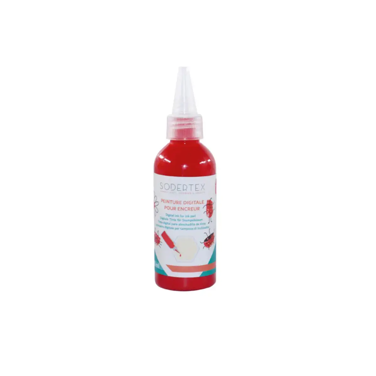Recharge peinture loolipo rouge 80 ml pour encreurs digitaux - Sodertex loolipo photo du produit