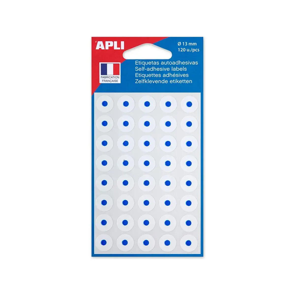 Oeillet adhesif agipa 13mm renforcement documents 120 u - Apli photo du produit