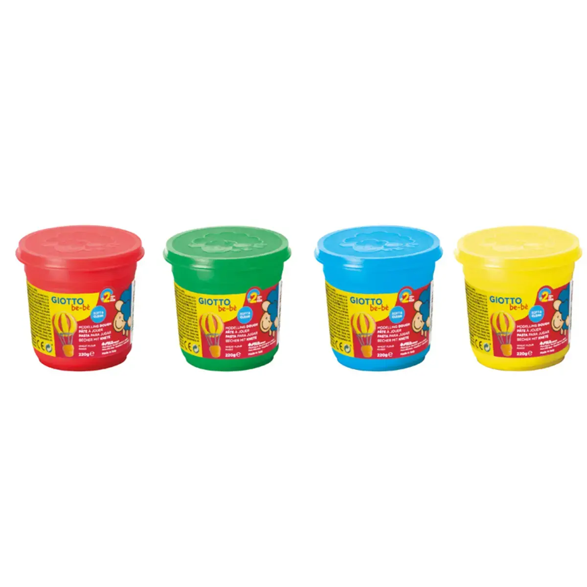 Pate a jouer be be ingredients natruels 220g schoolpack 18 pots - Giotto photo du produit