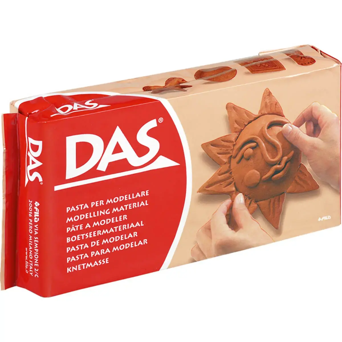 Pate a modeler auto durcissante 1kg coloris rouge - Das photo du produit
