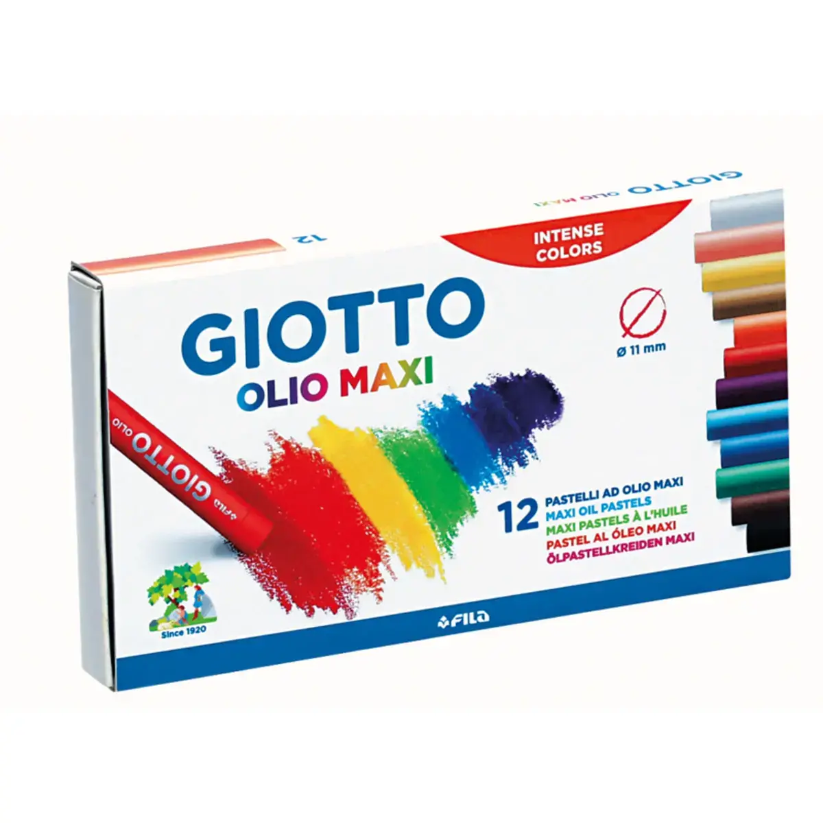 Etui pastels a l huile olio forme ronde 12 unit&eacute;s - Giotto photo du produit