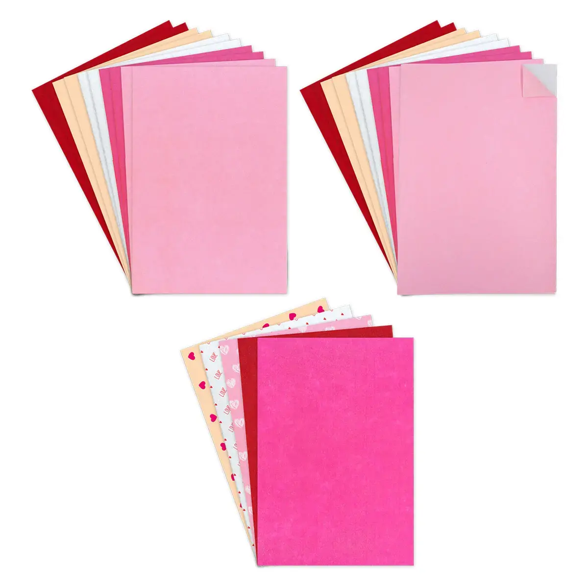 Pack feutrine 1 mm Maxi Love 20 x 30 cm Loolipo photo du produit